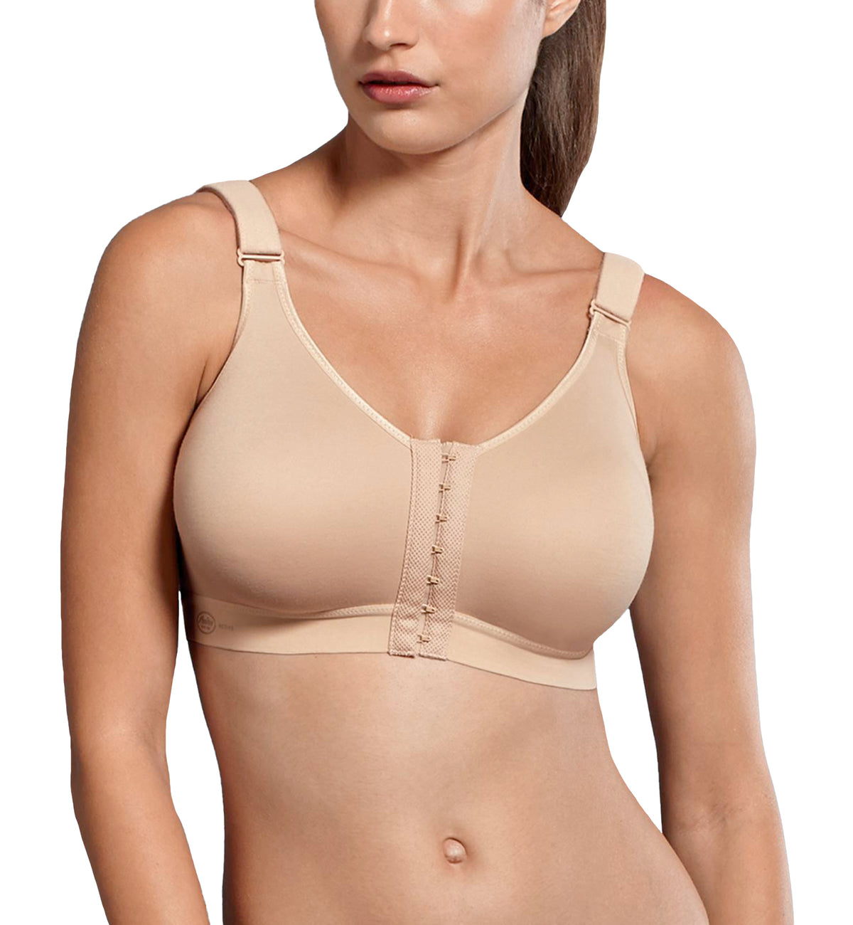 Anita Frontline Open Wireless Front Closure Sports Bra (5523),30B,Desert - Desert,30B