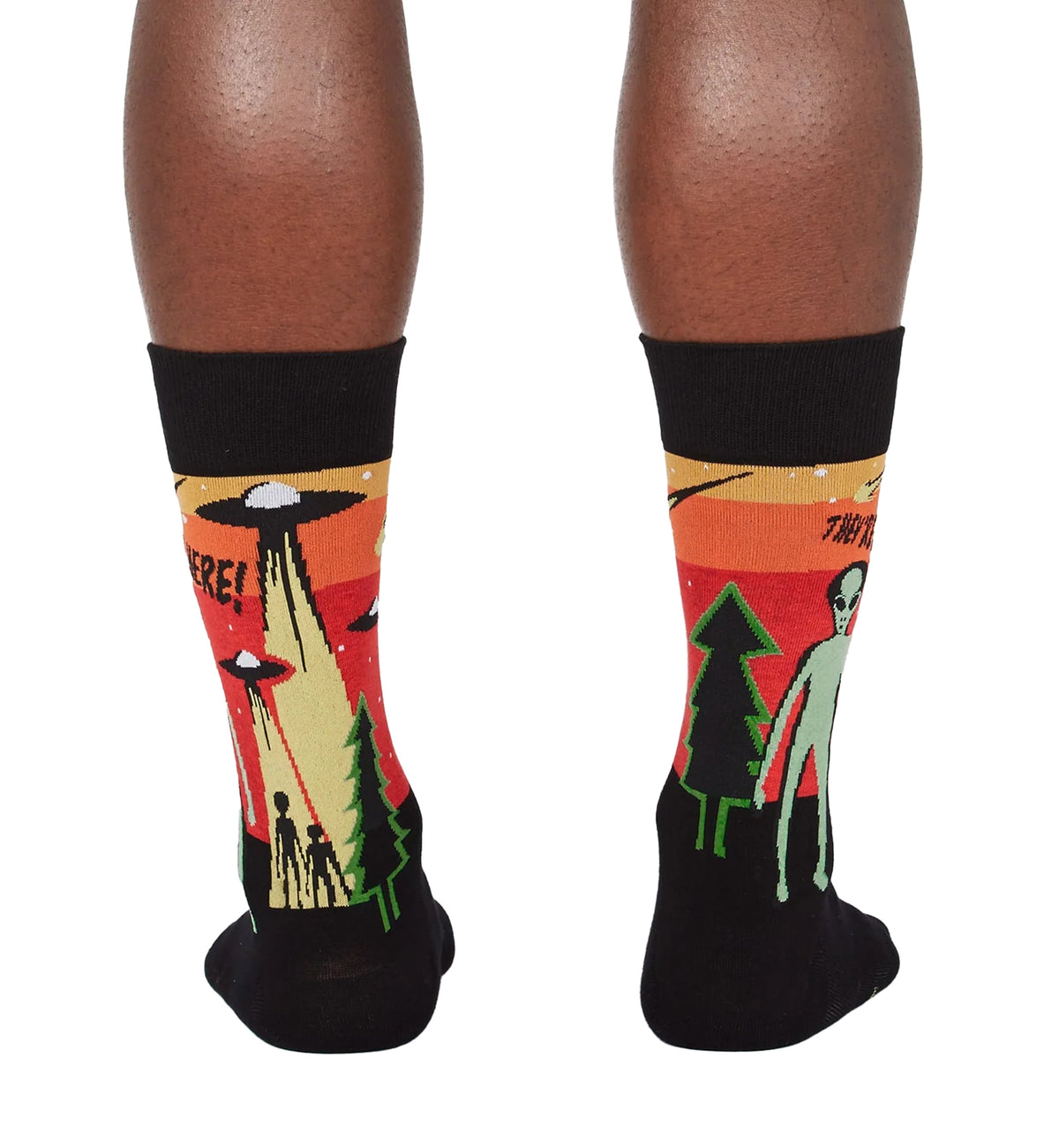 SOCK it to me Men's Crew Socks (mef0385),They're Here - They're Here,One Size