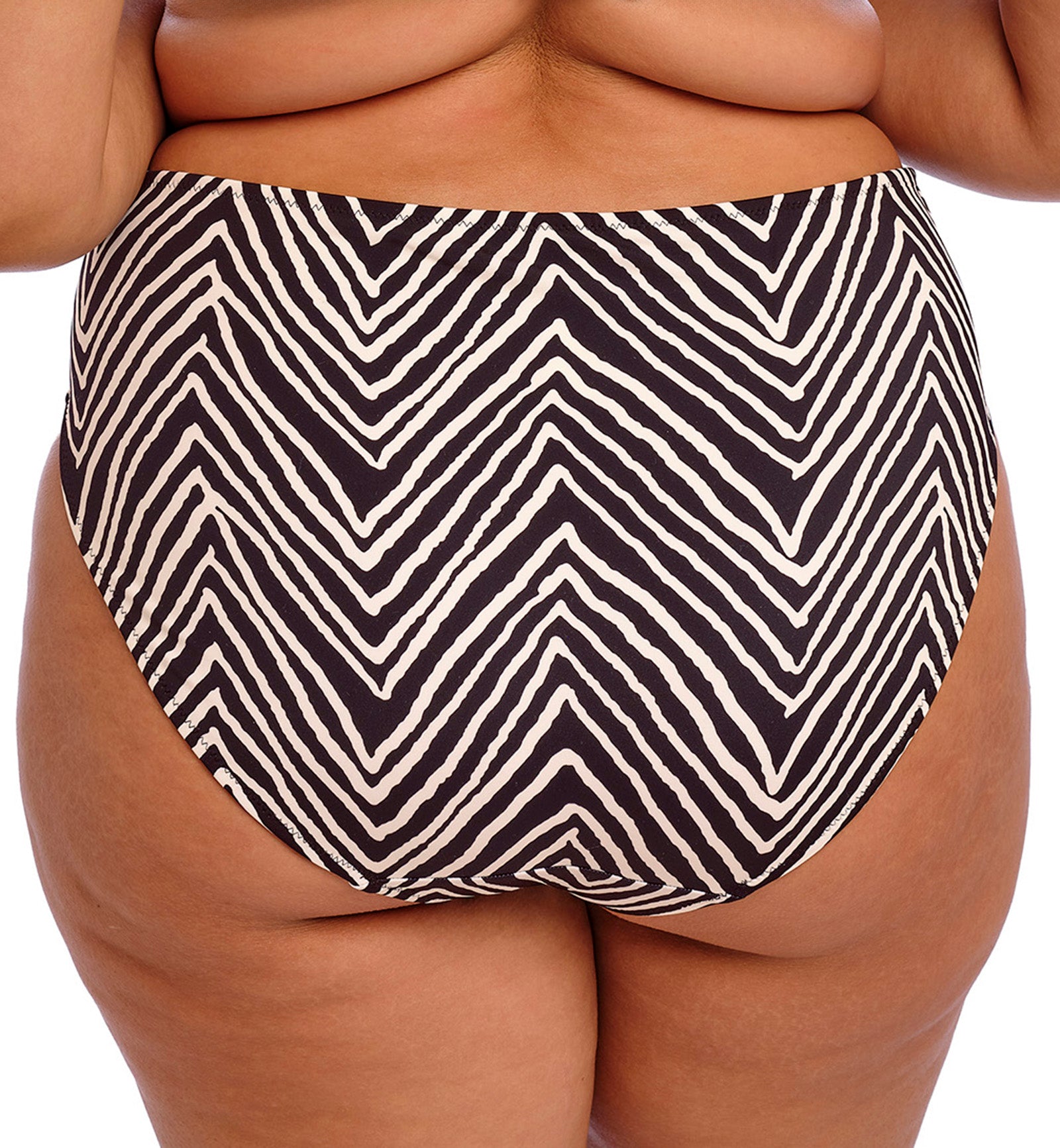 Elomi Fiji Falls Mid Rise Bikini Brief (ES802672),12,Black - Black,12