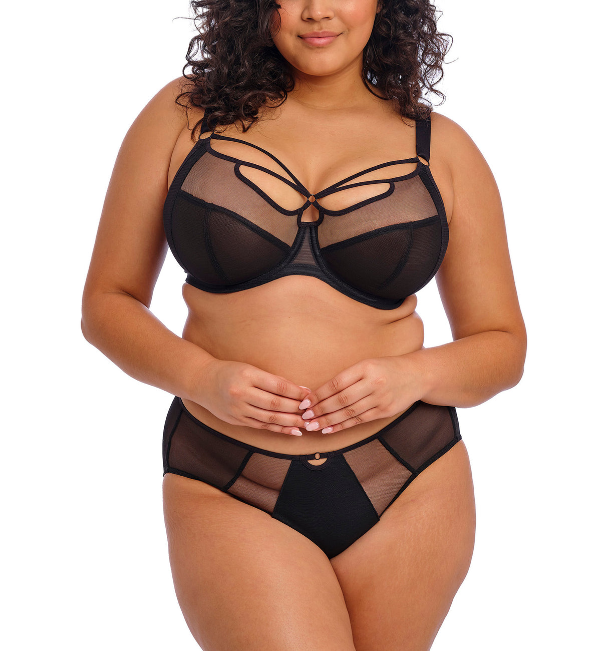 Elomi Sachi Matching Panty Brief (4355),XL,Black - Black,XL