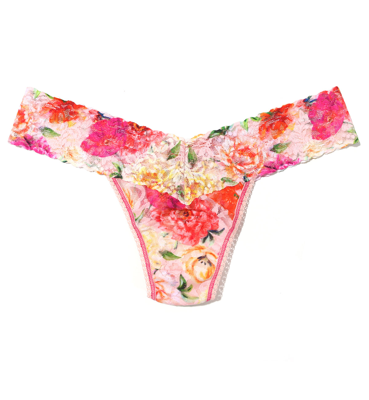 Hanky Panky Signature Lace Printed Low Rise Thong (PR4911P),Bring Me Flowers - Bring Me Flowers,One Size