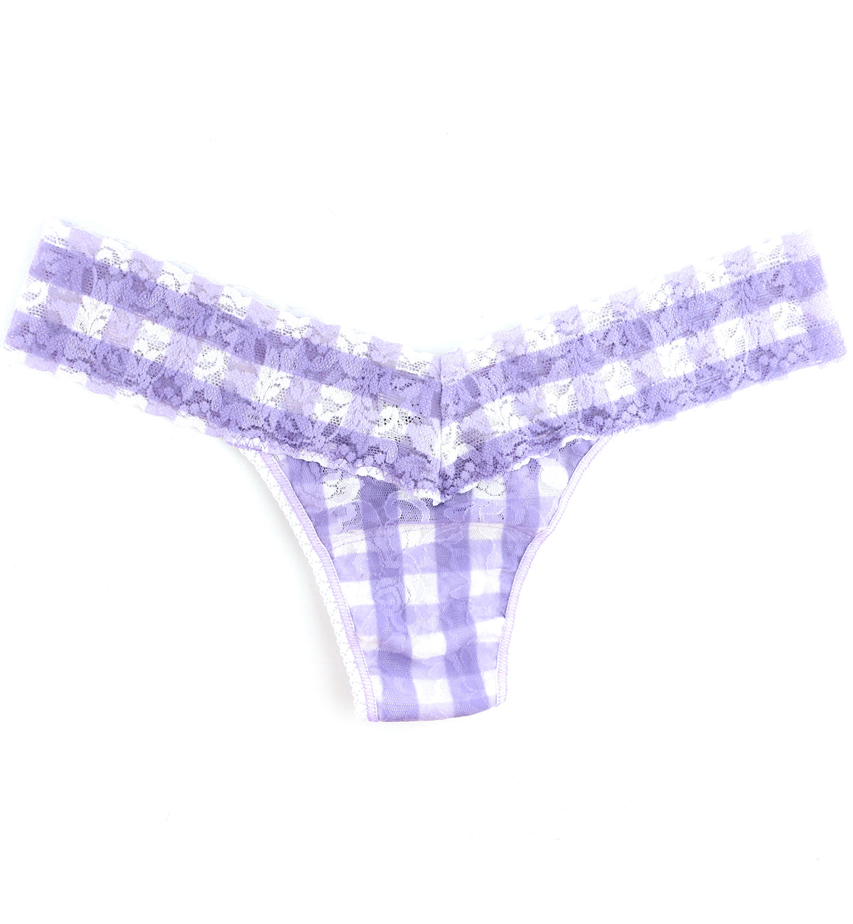 Hanky Panky Signature Lace Printed Low Rise Thong (PR4911P),Varsity Gingham - Varsity Gingham,One Size
