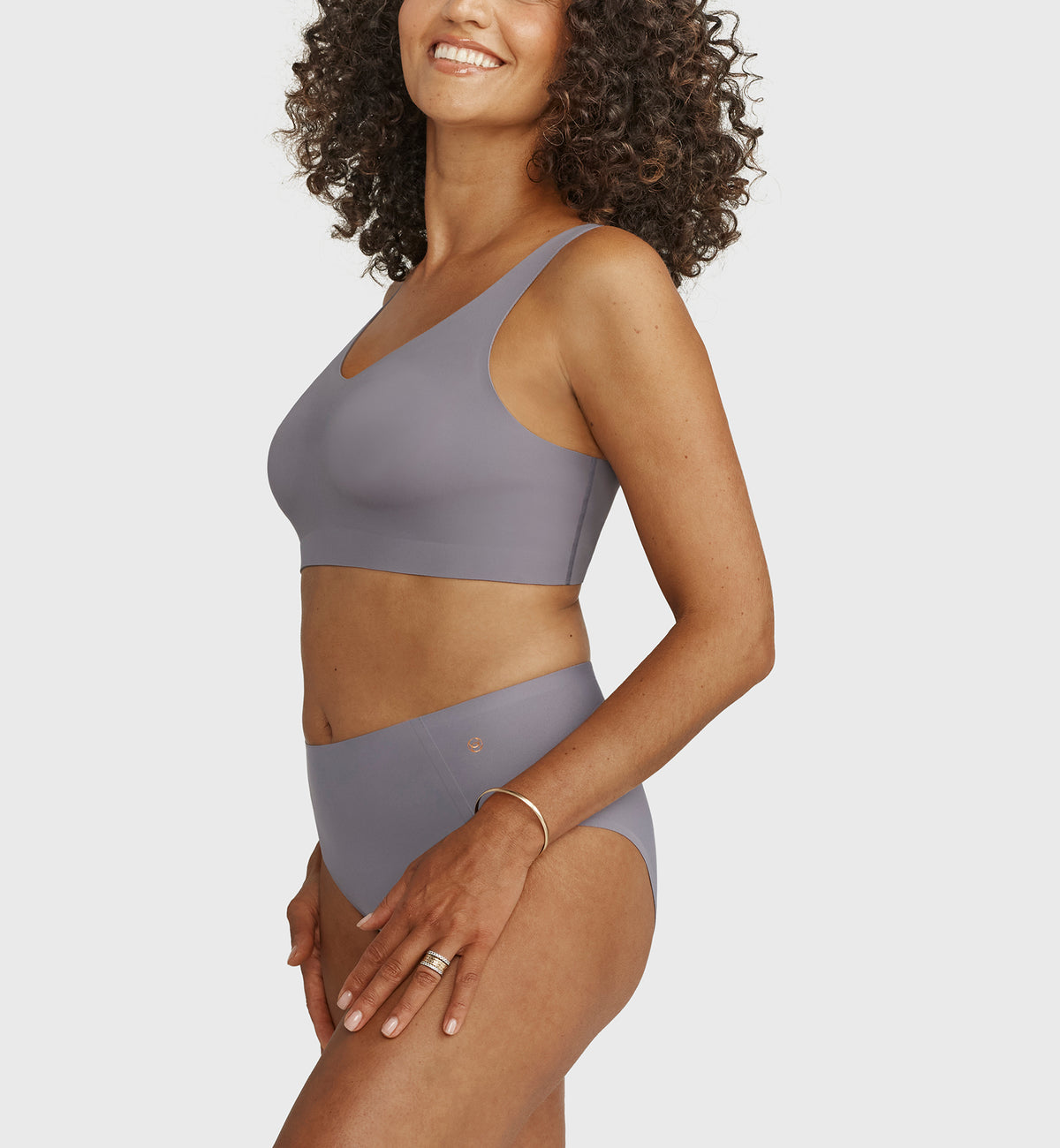 Evelyn & Bobbie High-Waisted Retro Bikini Panty (1704),US 0-14,London Fog - London Fog,US 0-14