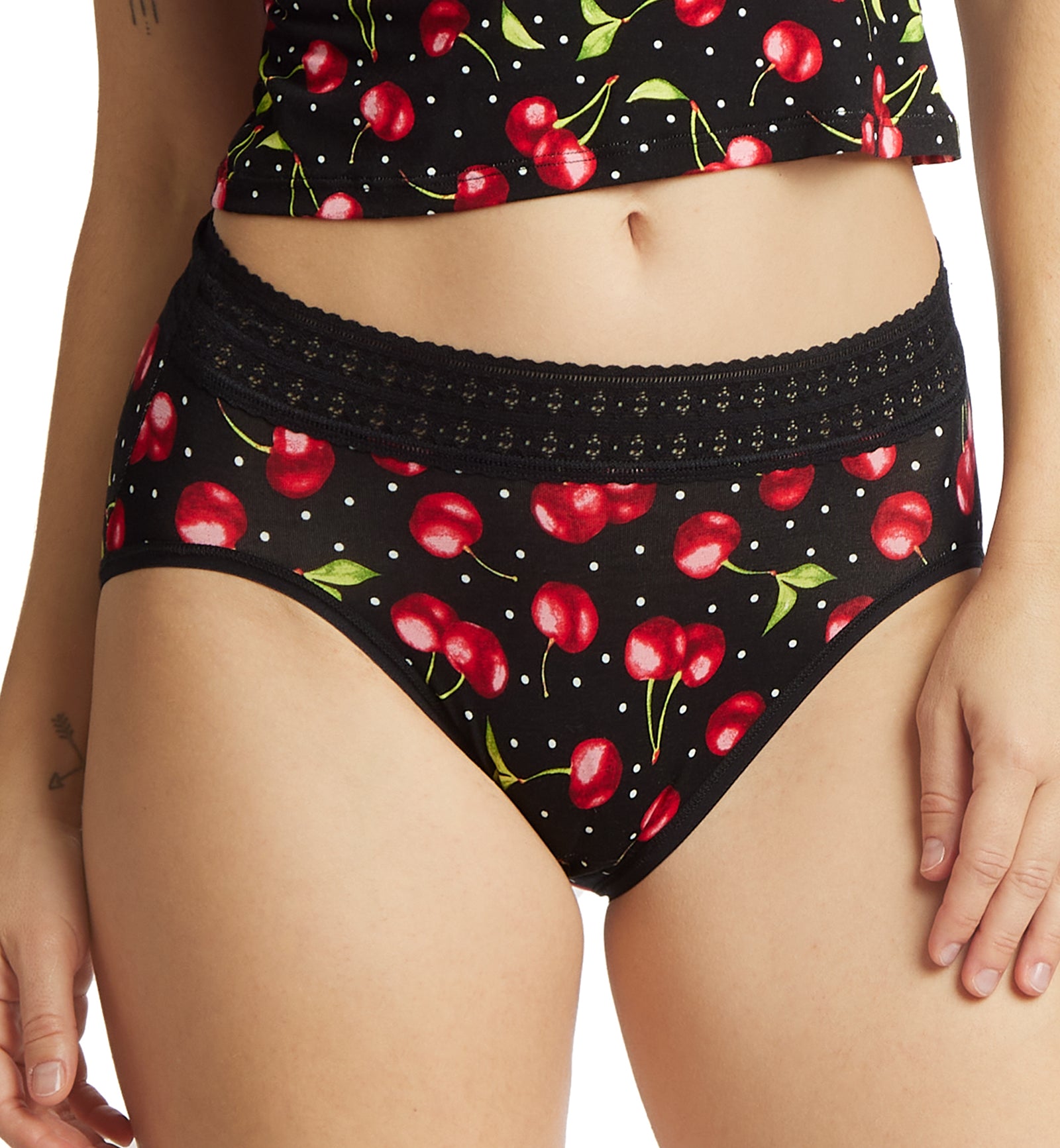 Hanky Panky DreamEase Printed French Brief (PR682464),Small,Cherry Bomb - Cherry Bomb,Small