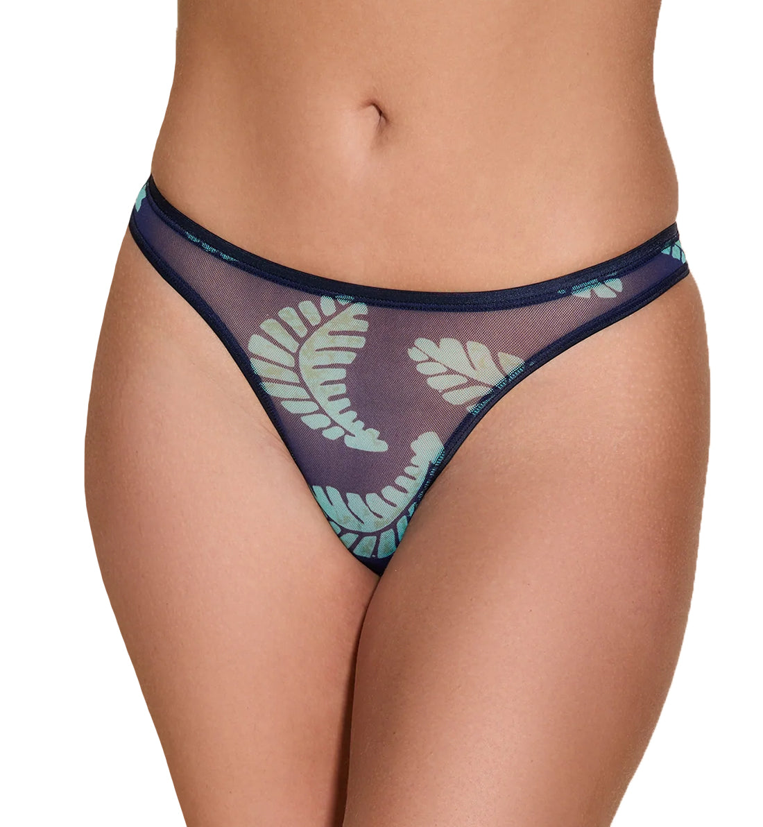Cosabella Soire Confidence Print Classic Thong (SOICP0322),S/M,Leaf - Leaf,S/M