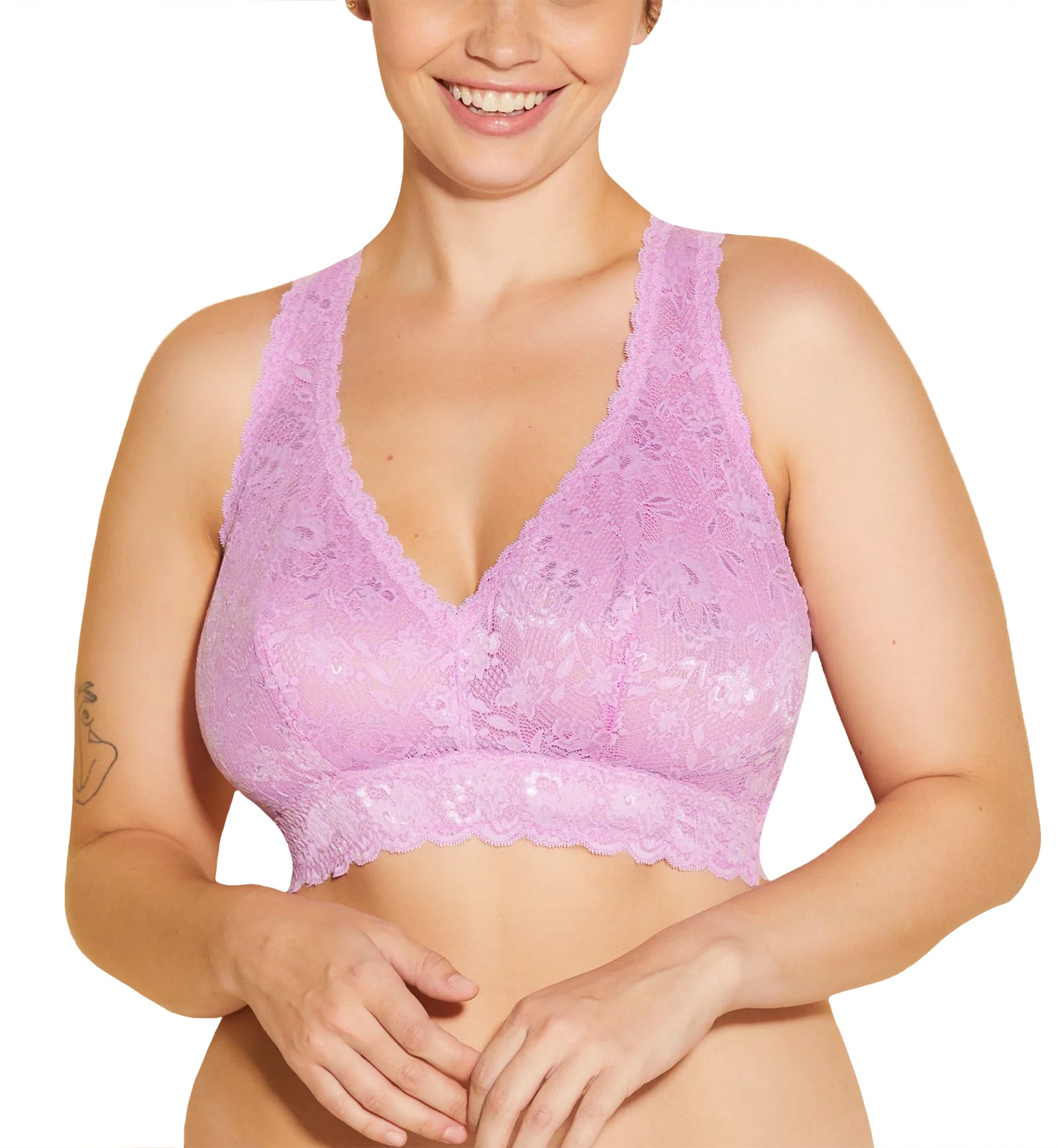 Cosabella NSN SUPER CURVY Racie Racerback Bralette (NEVER1365),XS,Neela Flower - Neela Flower,XS
