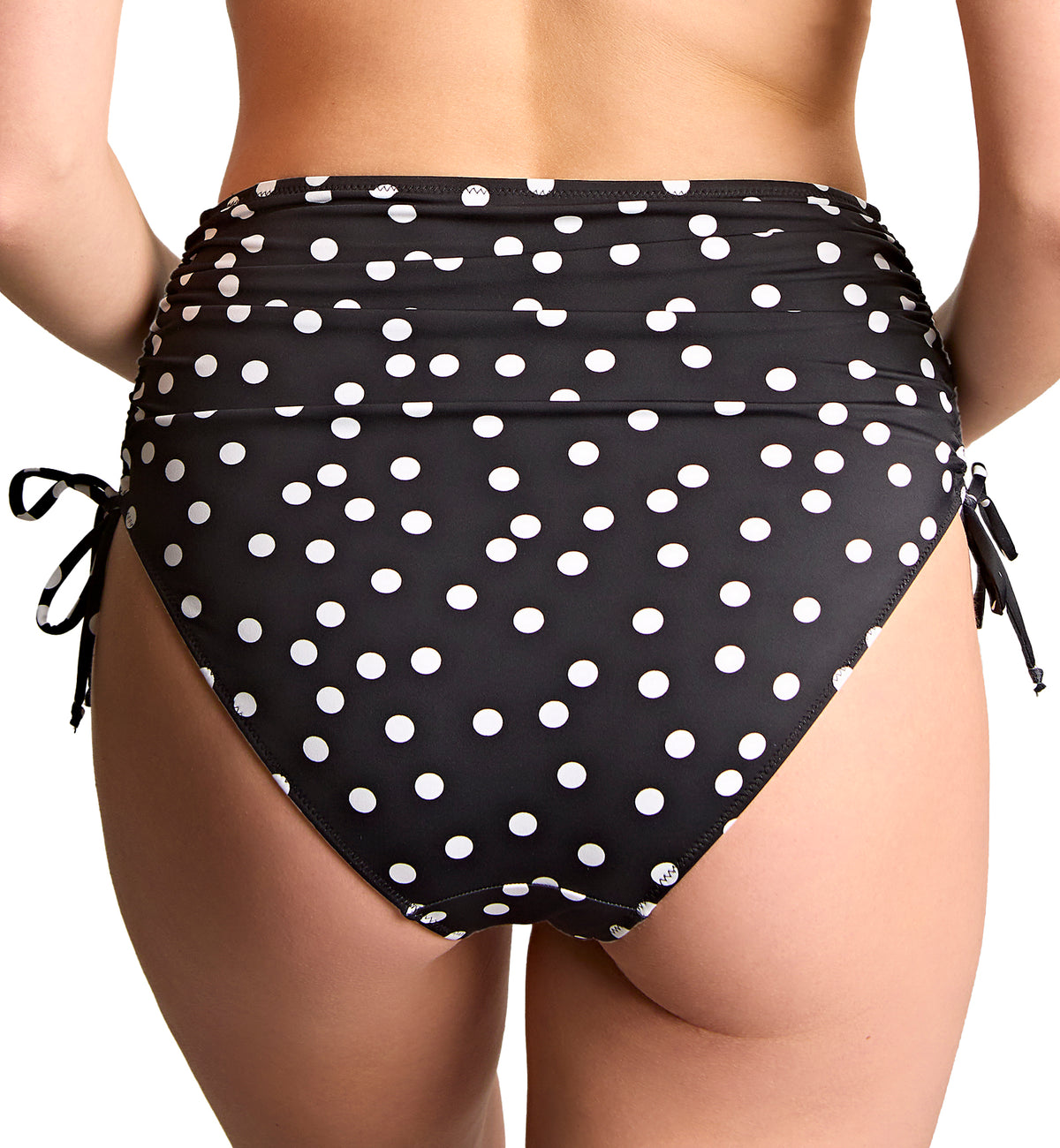 Panache Midi Gathered Swim Brief (SW2049),XS,Polka Dot Print - Polka Dot Print,XS