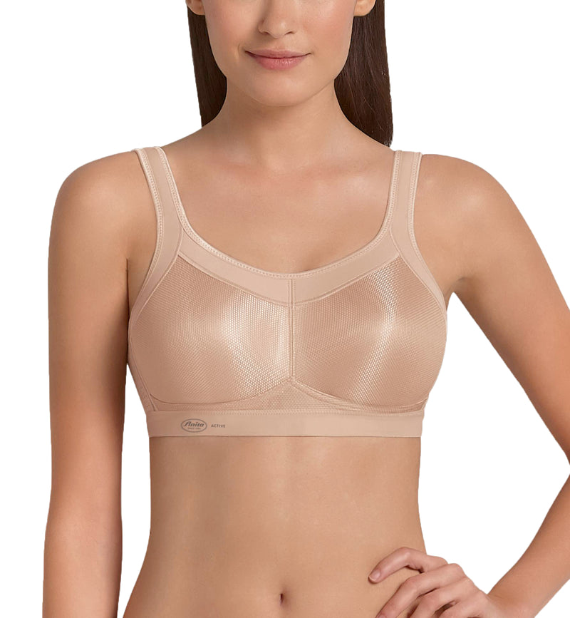 Anita Women’s Wire-Free Sports Bra 5529 – 2-Pack Maximum Support For Full Figure, Desert Color 34C