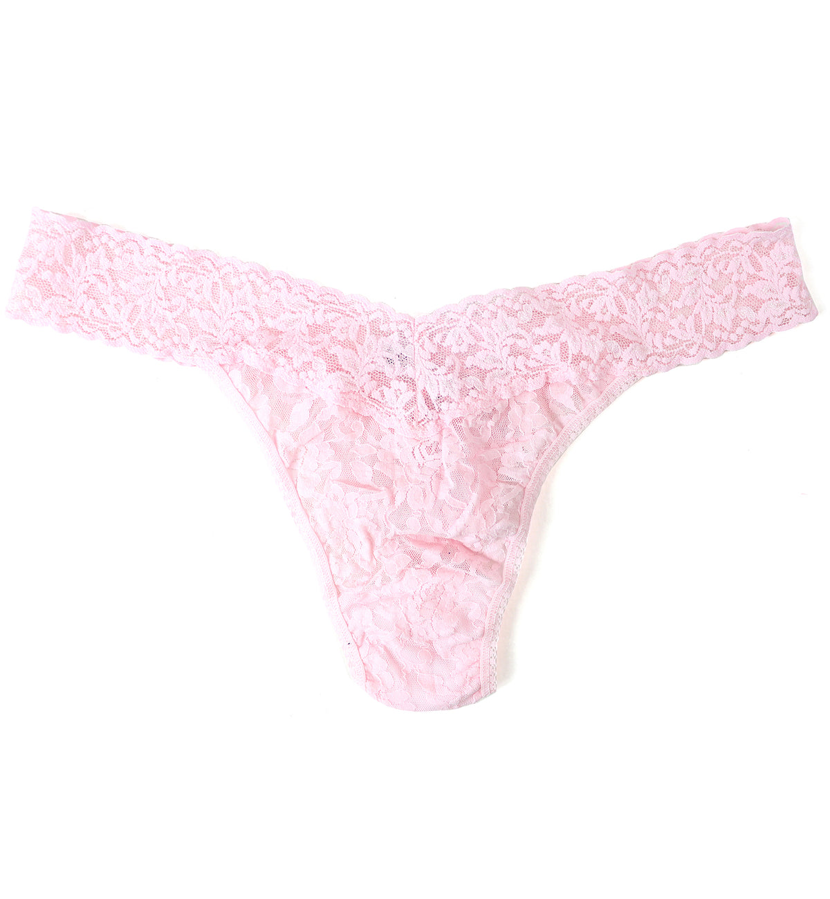 Hanky Panky Signature Lace Original Rise Thong PLUS (4811X),Bliss Pink - Bliss Pink,Plus Size