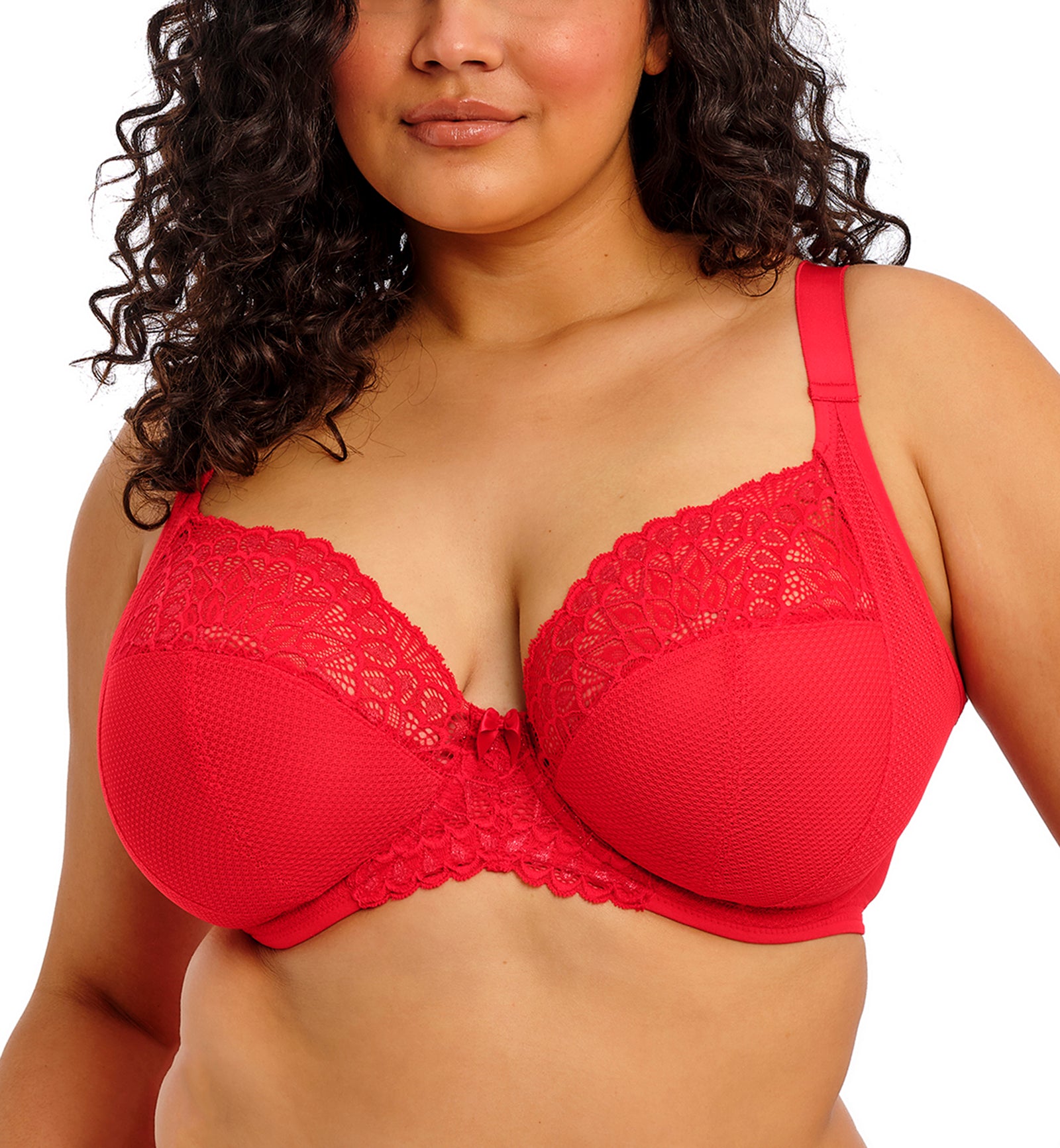 Elomi Tiernie Plunge Underwire Bra (303334),32GG,Red - Red,32GG