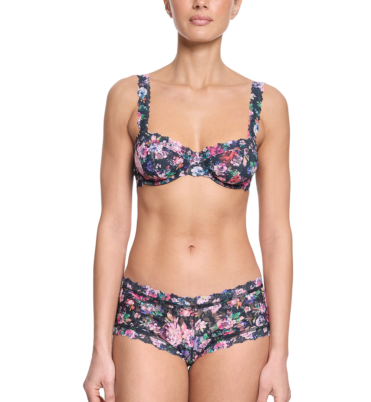 Hanky Panky Signature Lace Printed Boyshort (PR4812P),XS,Dark Peoni - Dark Peoni,XS