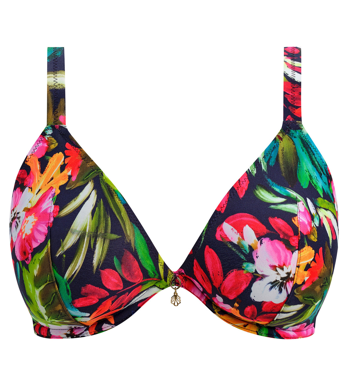 Freya Kailua Shores Plunge Underwire Bikini Top (207927),30D,Midnight - Midnight,30D