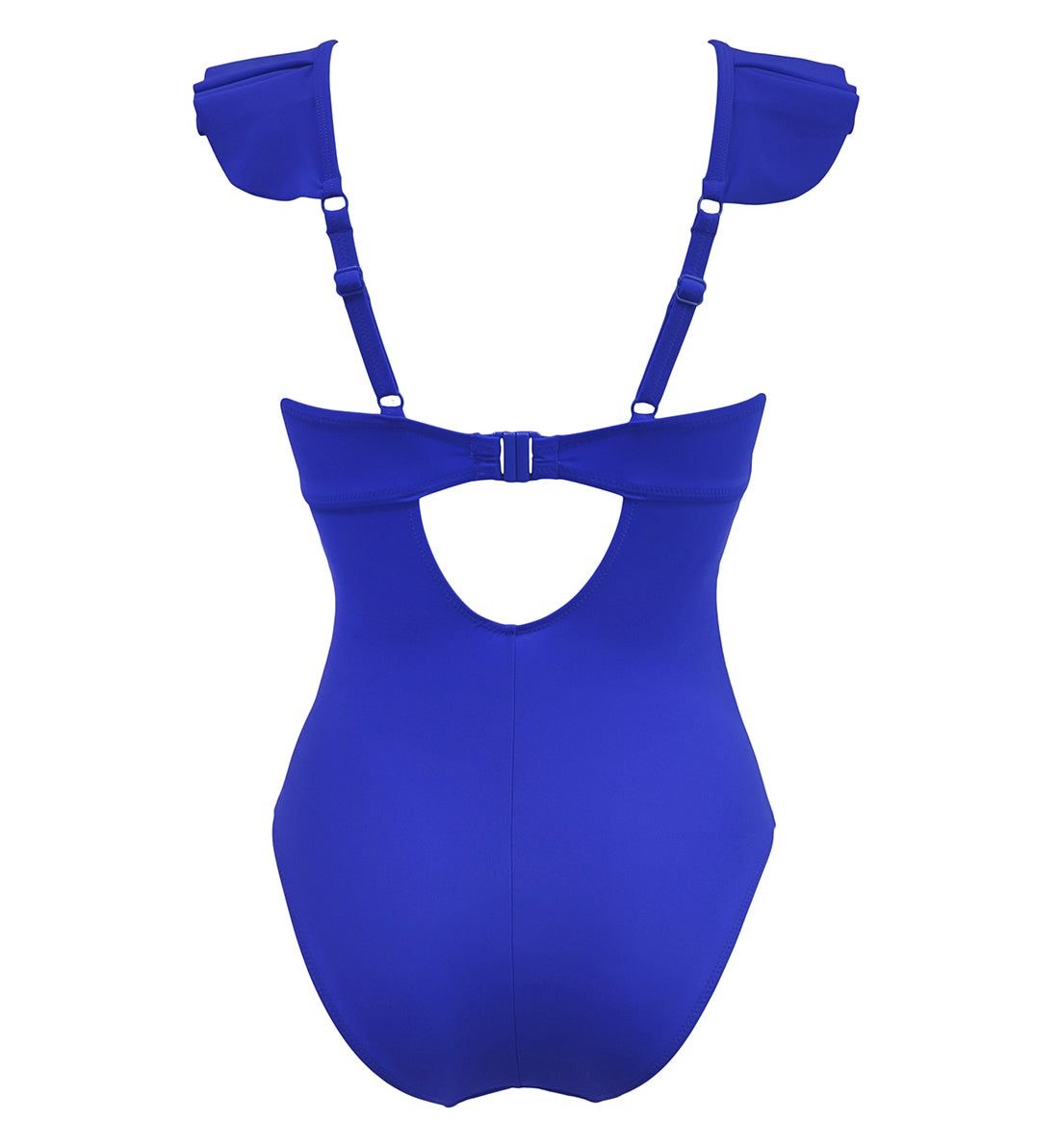 Pour Moi Space Frill Non Wire Swimsuit (18106),Small,Ultramarine - Ultramarine,Small