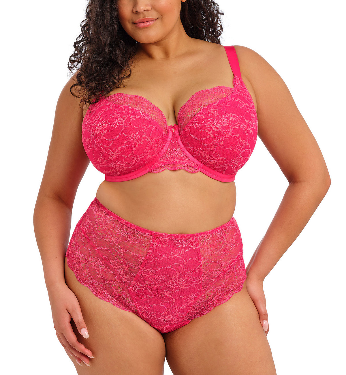 Elomi Darcie Padded Half Cup Underwire Bra (302915),32GG,Azalea - Azalea,32GG
