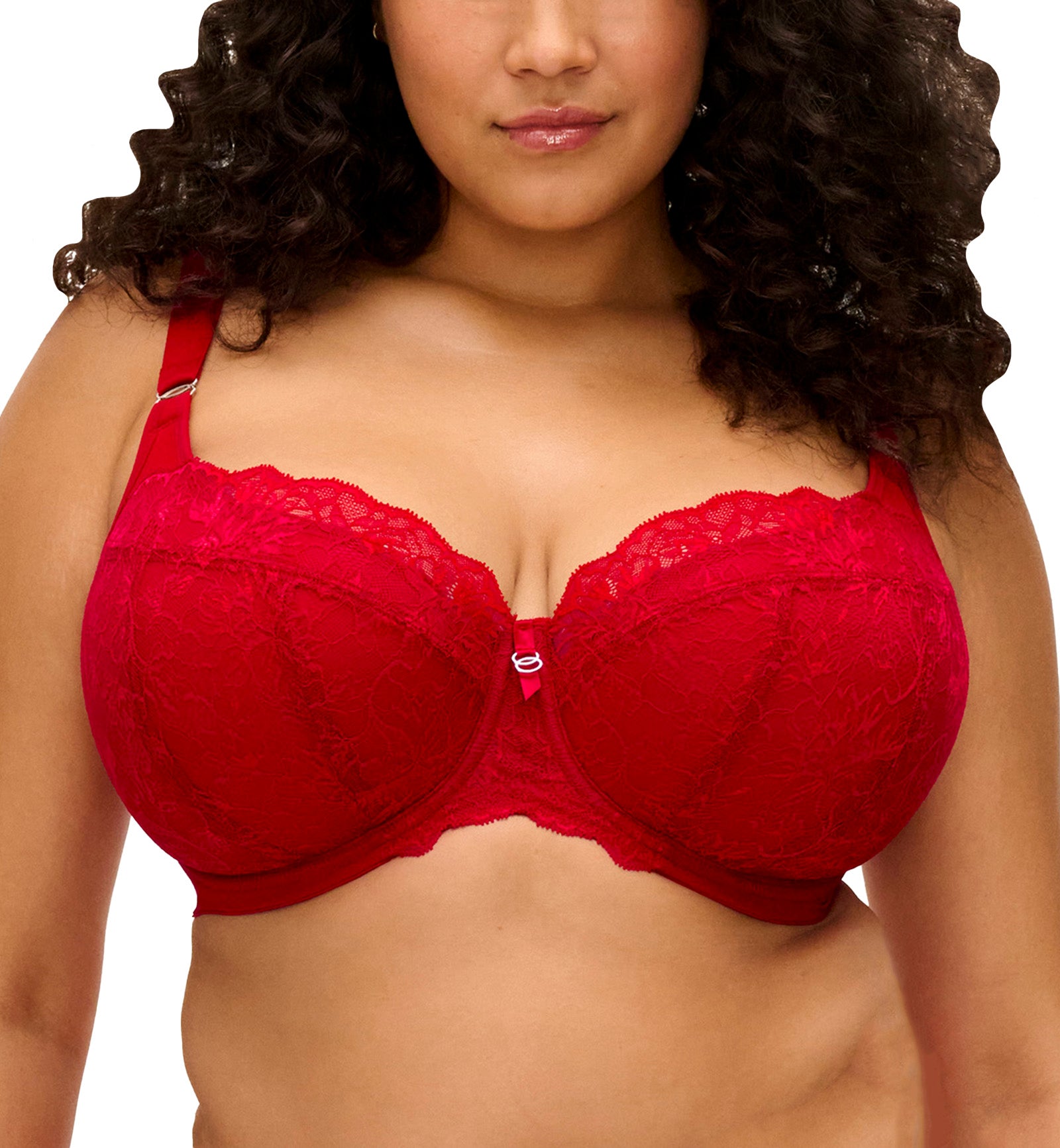 Elomi Brianna Padded Half Cup Underwire Bra (8081),32GG,Haute Red - Haute Red,32GG