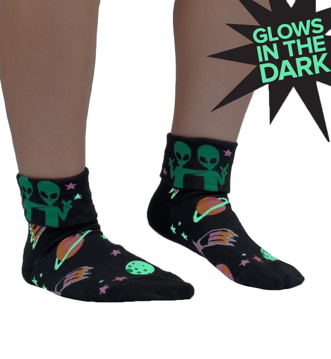 SOCK it to me 2-Way Turn Cuff Crew Socks (Q0017),Far Out - Far Out,One Size