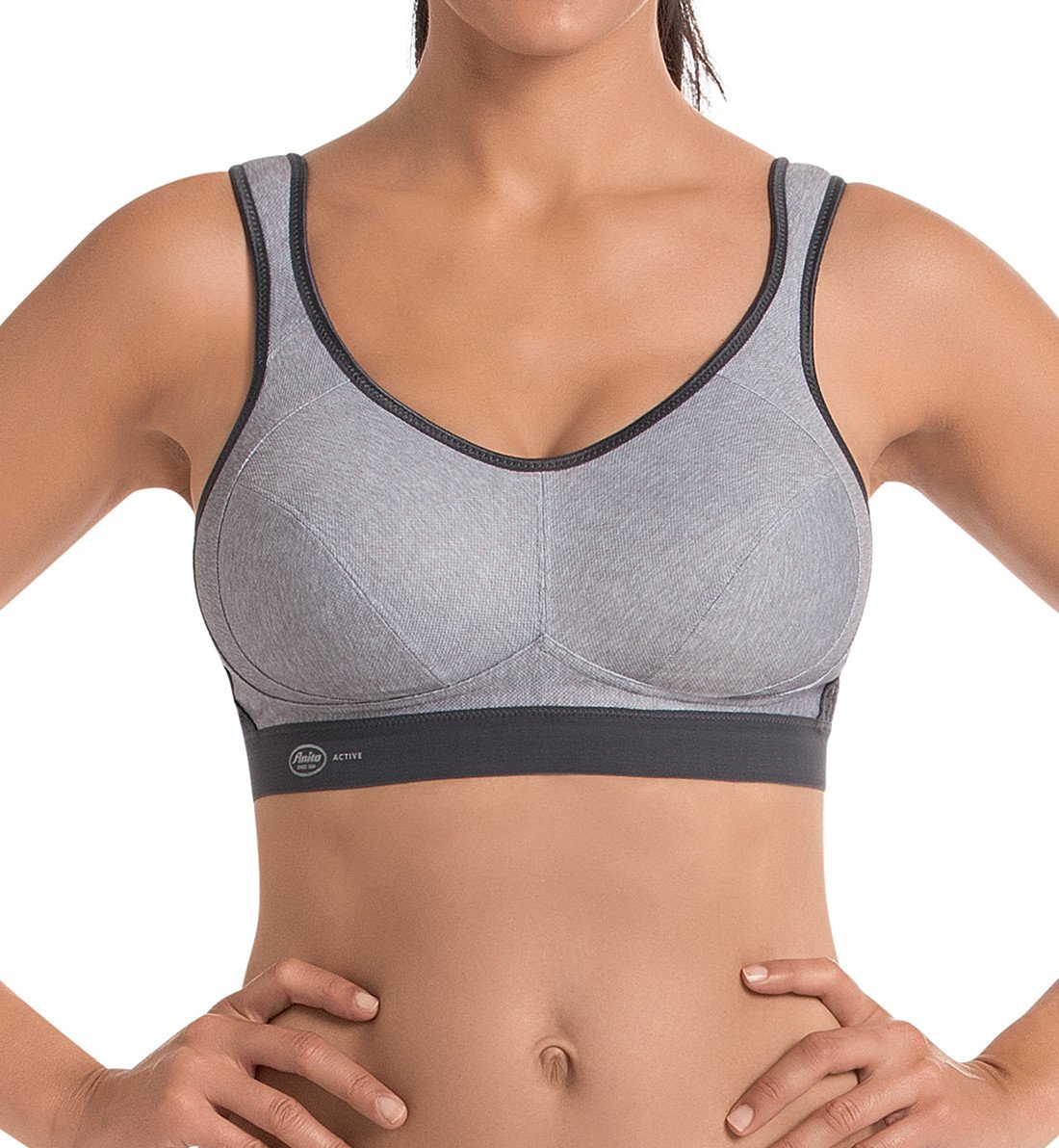 Anita Extreme Control Wireless Sports Bra (5527),30F,Heather Grey - Heather Grey,30F