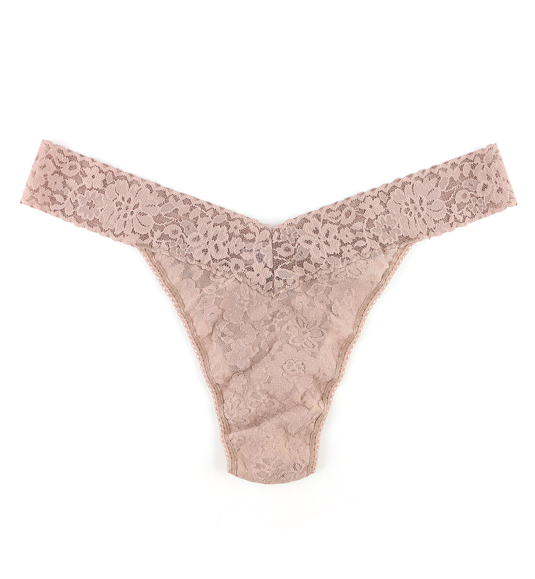 Hanky Panky Daily Lace Original Rise Thong PLUS (771101XP),Taupe - Taupe,One Size