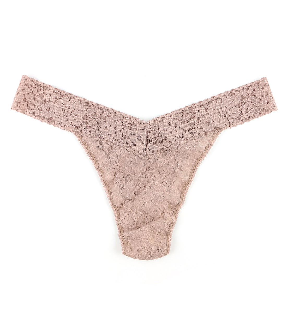 Hanky Panky Daily Lace Original Rise Thong PLUS (771101XP),Taupe - Taupe,One Size