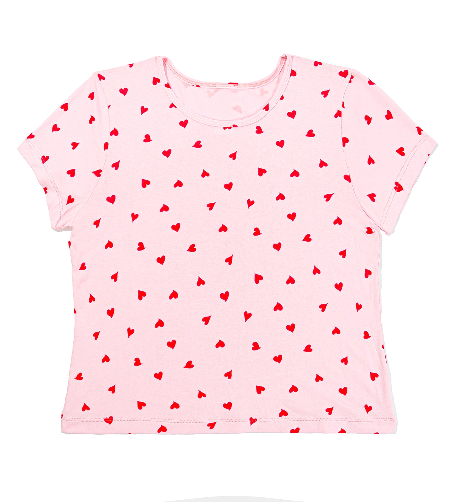 Hanky Panky Unwind Modal Baby Tee (63T512),Small,So In Love - So In Love,Small