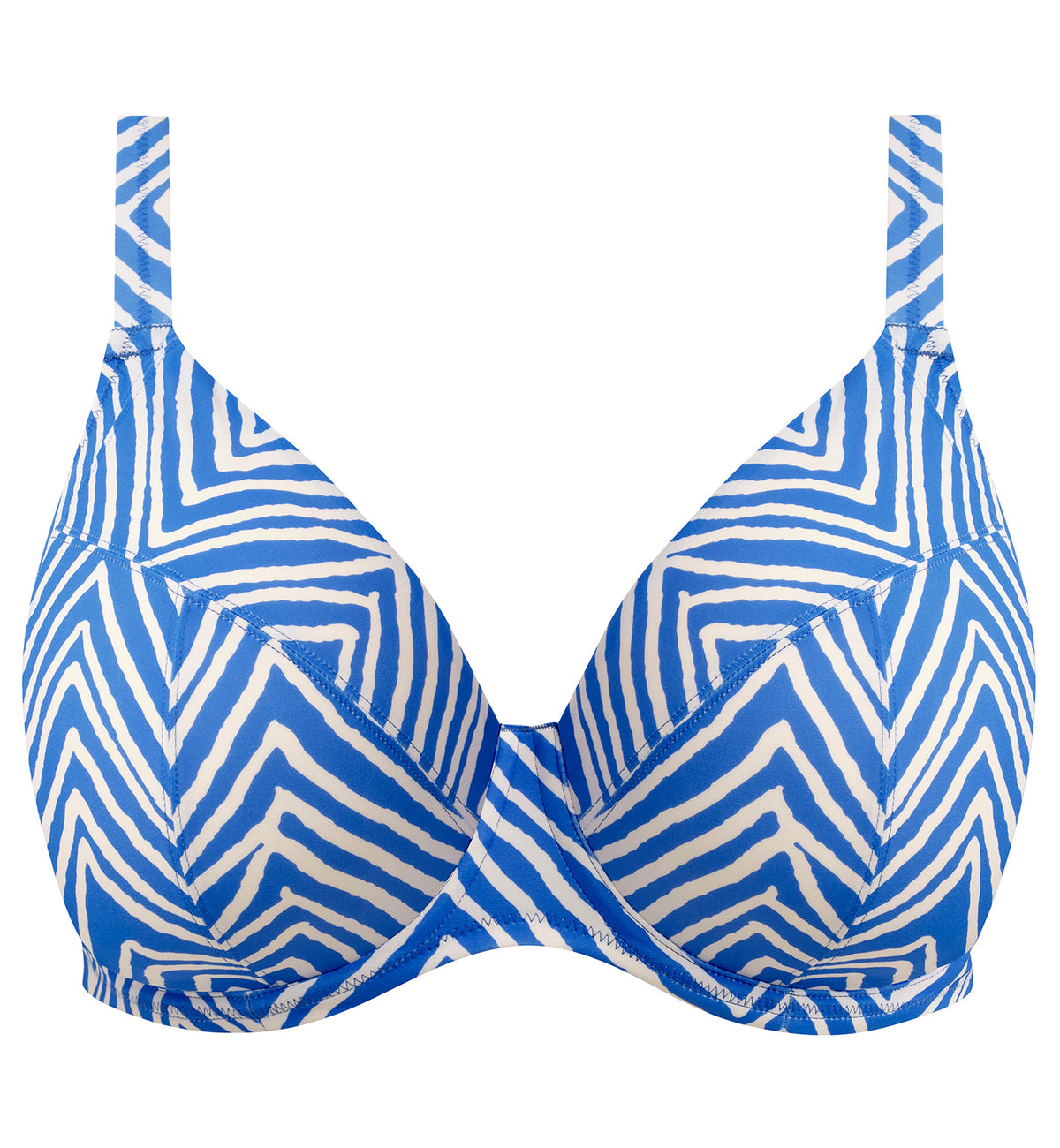 Elomi Fiji Falls Underwire Plunge Bikini Top (ES802602),34G,Ocean - Ocean,34G