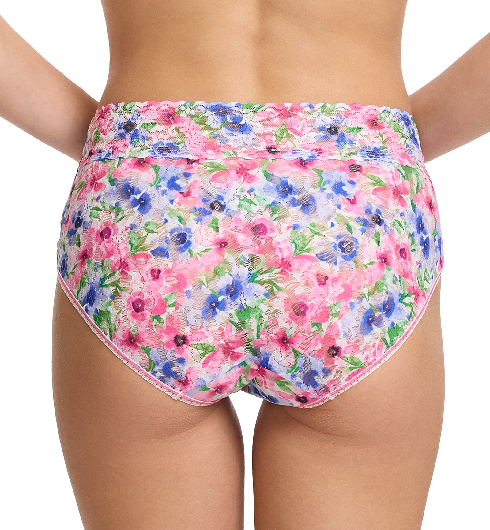 Hanky Panky Signature Lace Printed French Brief (PR461),Small,Paint And Pour - Paint And Pour,Small