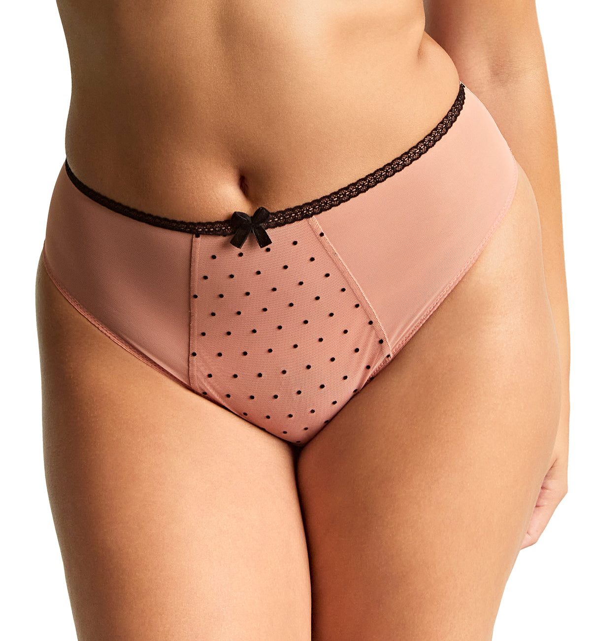 Panache Gabrielle High Waist Brazilian Brief (11312),XS,Flocked Spot - Flocked Spot,XS