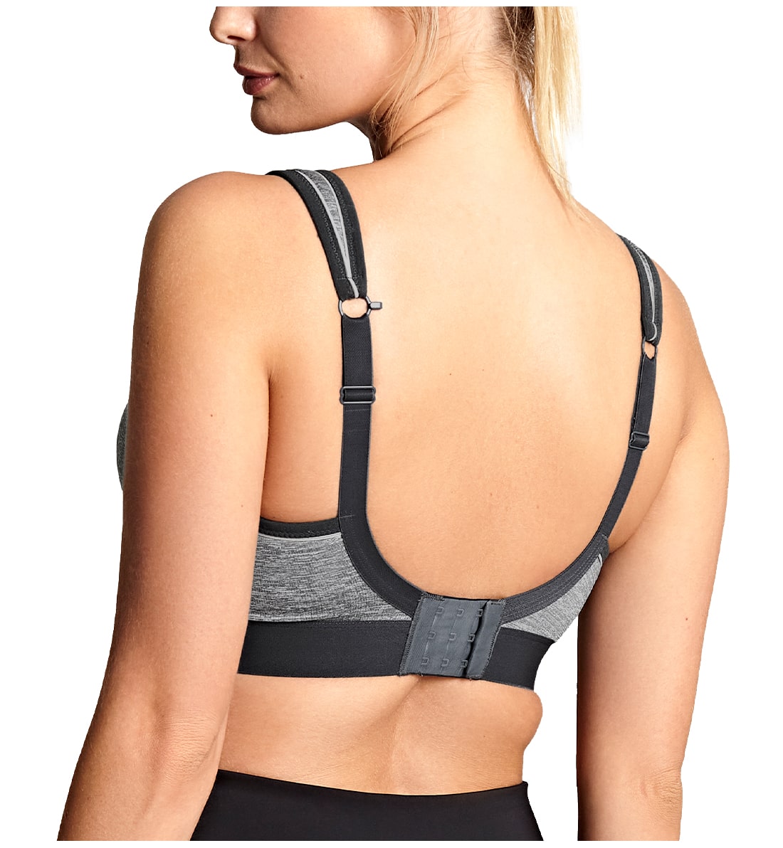 Panache Boundless Racerback Non-Wire Sports Bra (7341),28DD,Charcoal Marl - Charcoal Marl,28DD
