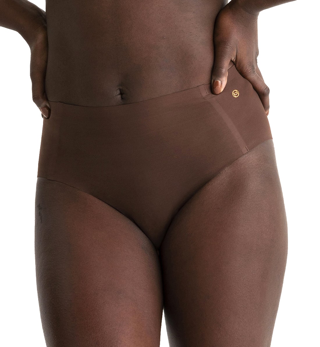 Evelyn & Bobbie High-Waisted Retro Bikini Panty (1704),US 0-14,Umber - Umber,US 0-14