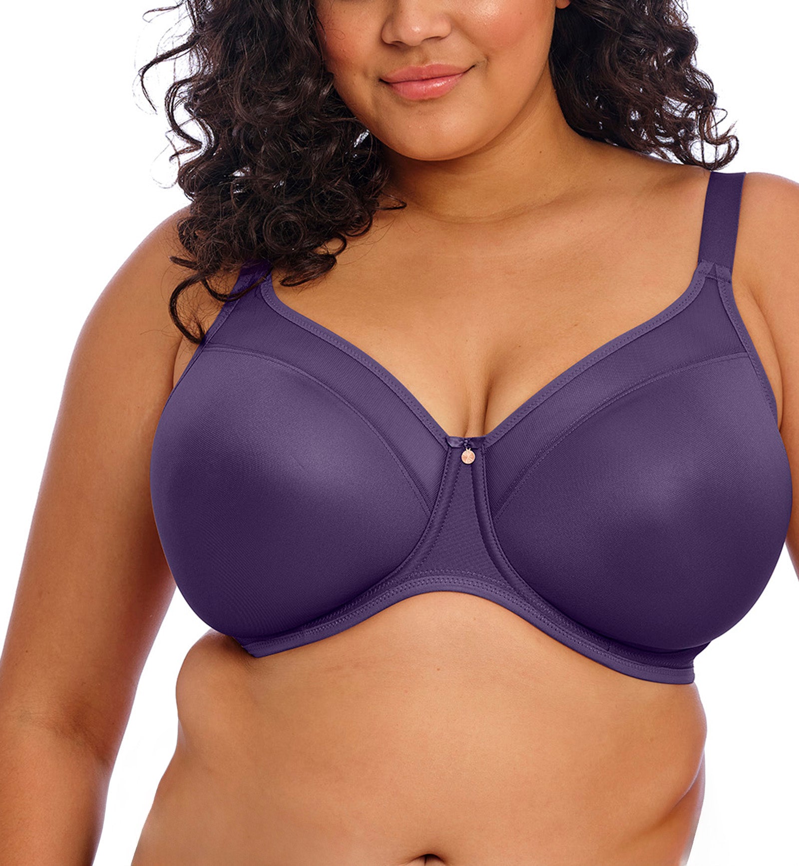 Elomi Smooth Unlined Underwire Molded Bra (4301),32GG,Midnight - Midnight,32GG