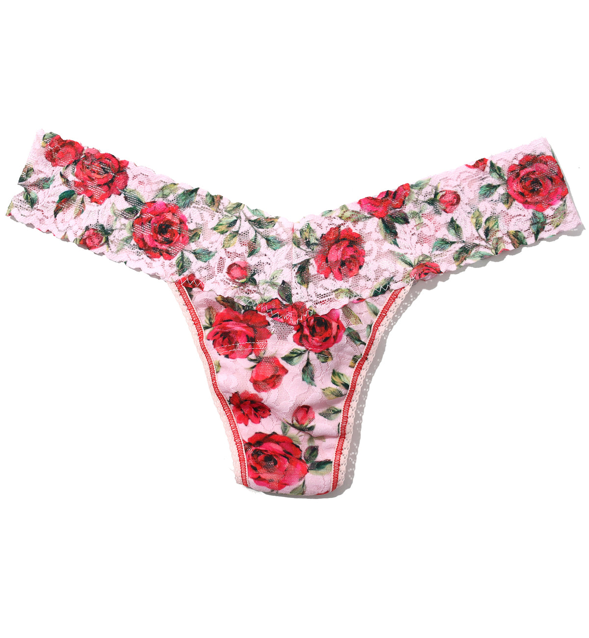 Hanky Panky Signature Lace Printed Low Rise Thong (PR4911P),Je Taime - Je Taime,One Size