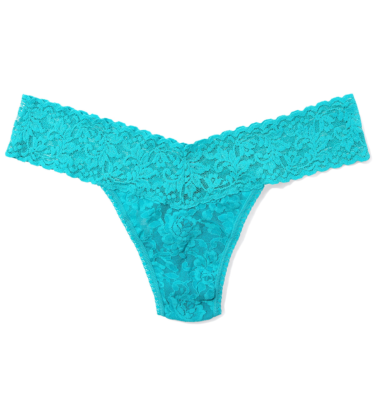 Hanky Panky Signature Lace Low Rise Thong (4911P),Turkish Tile Blue - Turkish Tile Blue,One Size