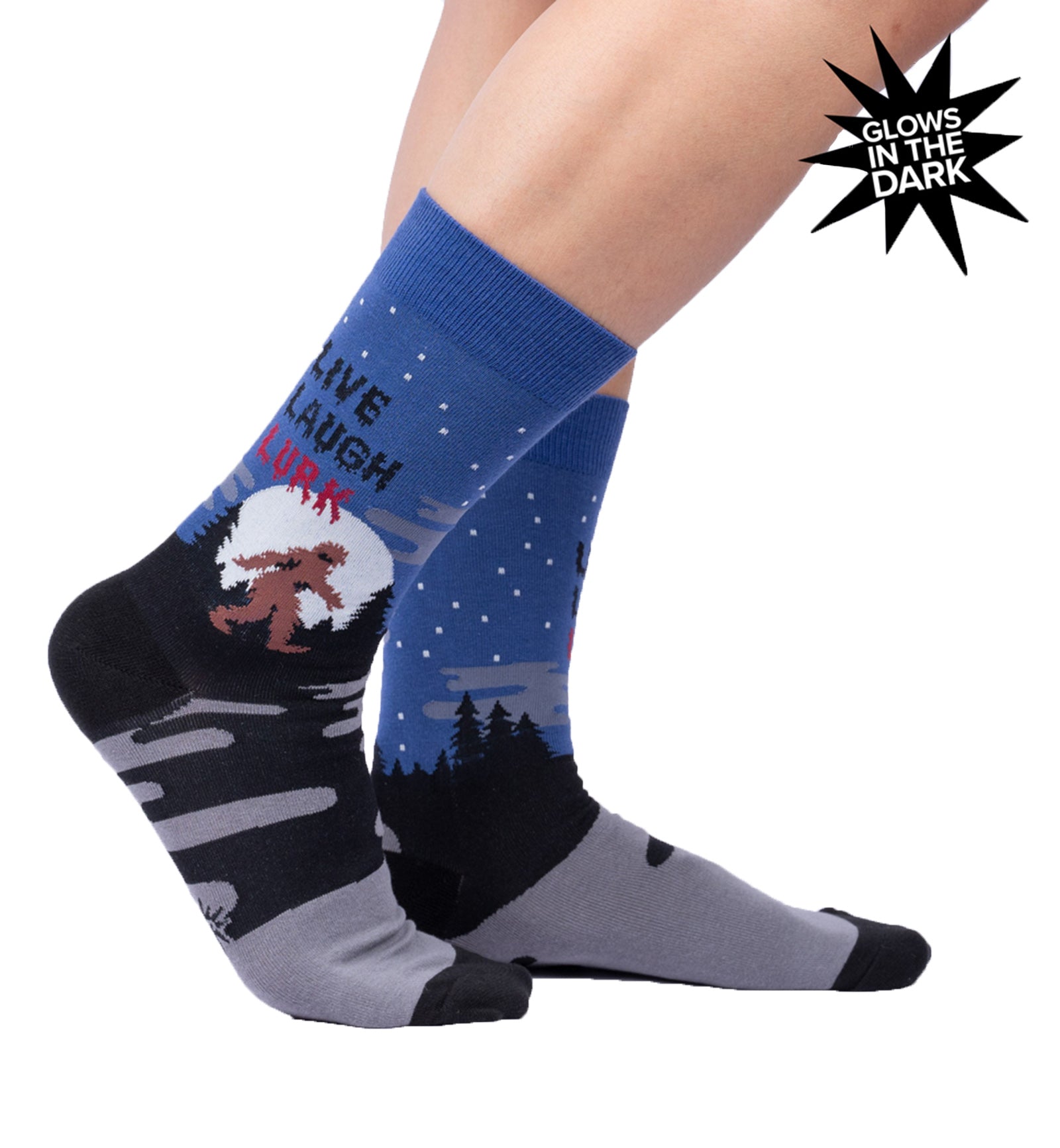 SOCK it to me Men's Crew Socks (MEF0602),Live, Laugh, Lurk - Live Laugh Lurk,One Size
