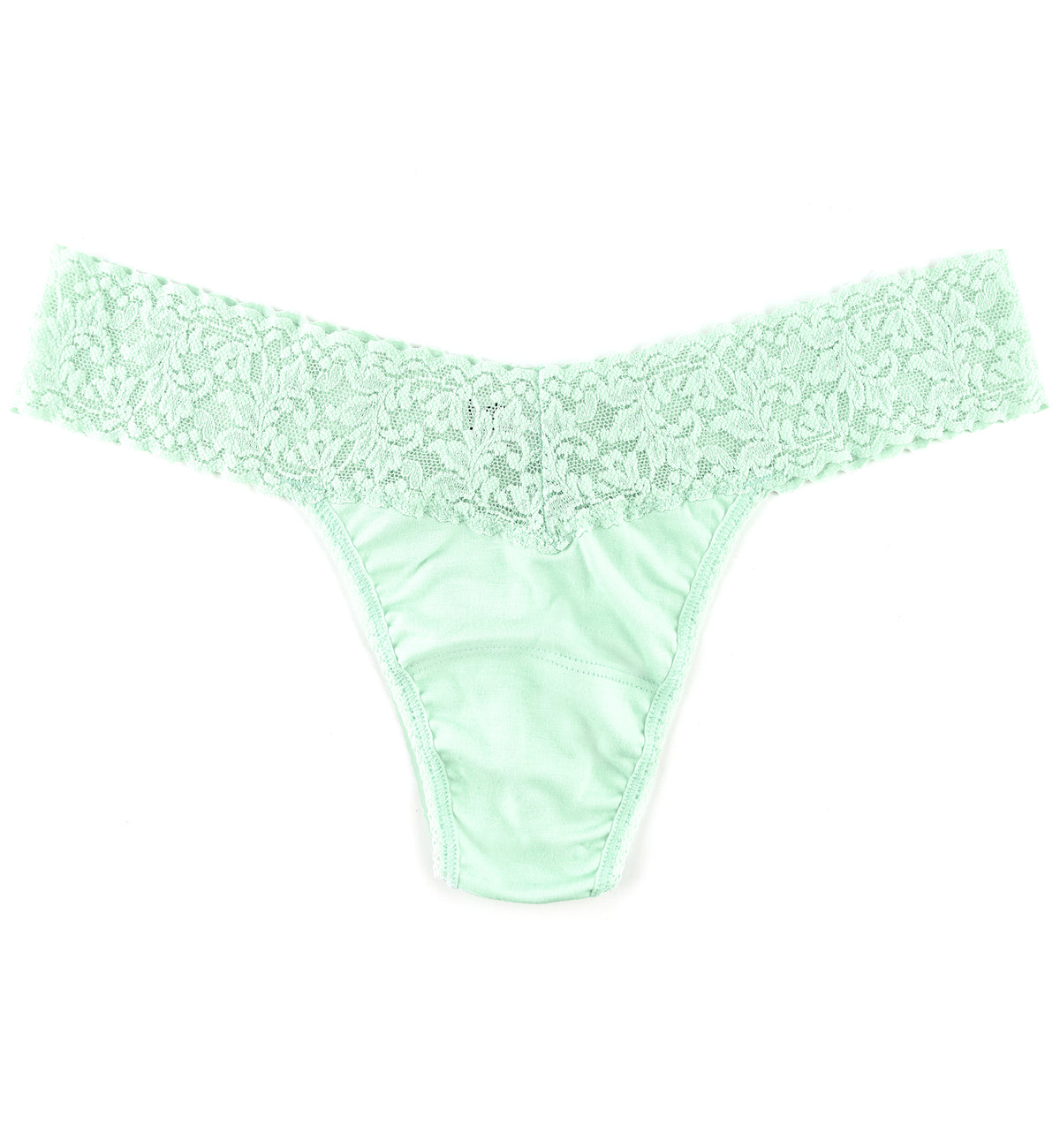 Hanky Panky Cotton Low Rise Thong (891581P),Cucumber - Cucumber,One Size