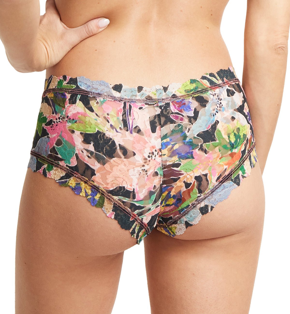 Hanky Panky Signature Lace Printed Boyshort (PR4812P),XS,Unapologetic - Unapologetic,XS