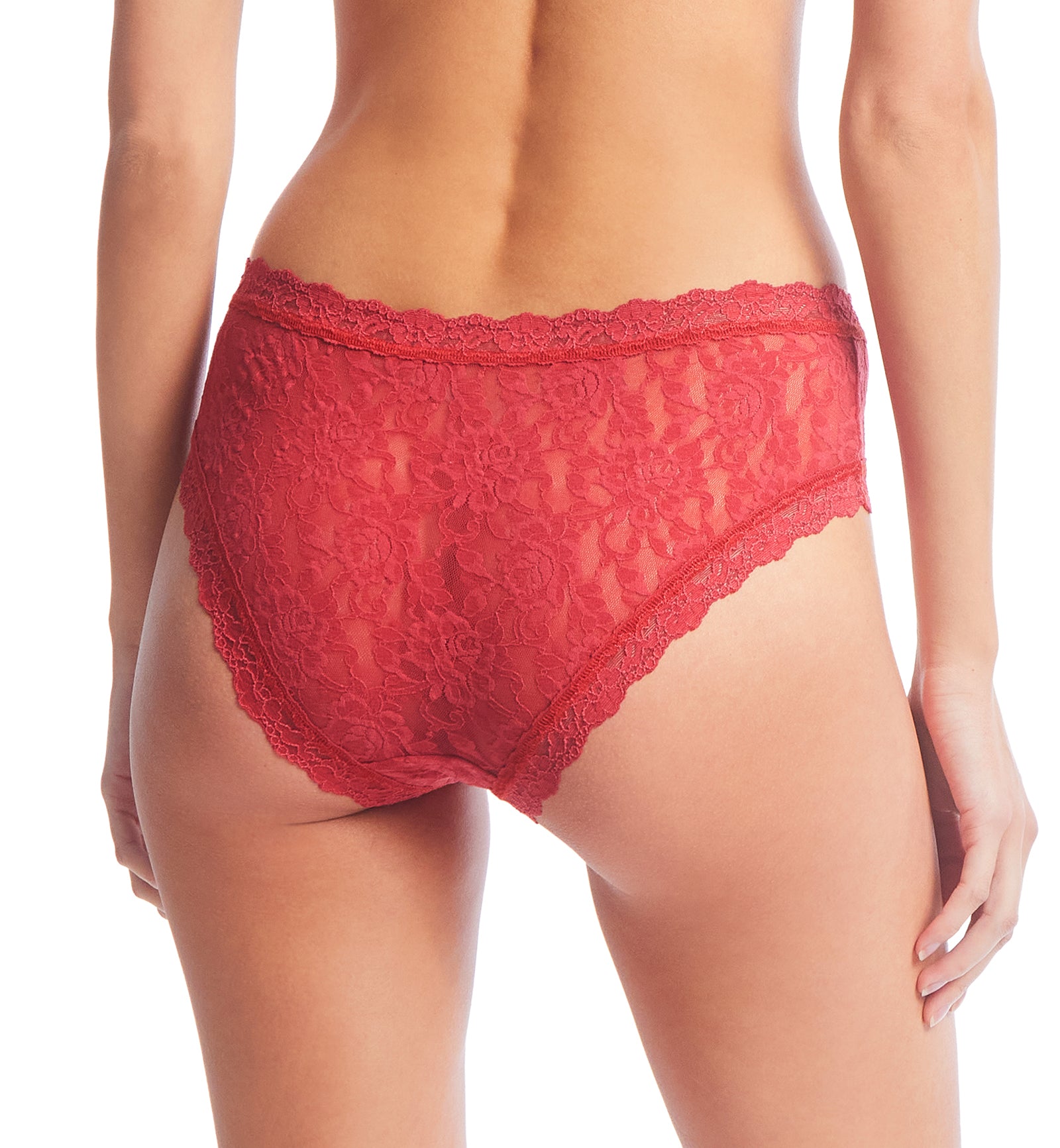Hanky Panky Signature Lace V-Front Cheeky Brief (482454),XS,Burnt Sienna - Burnt Sienna,XS