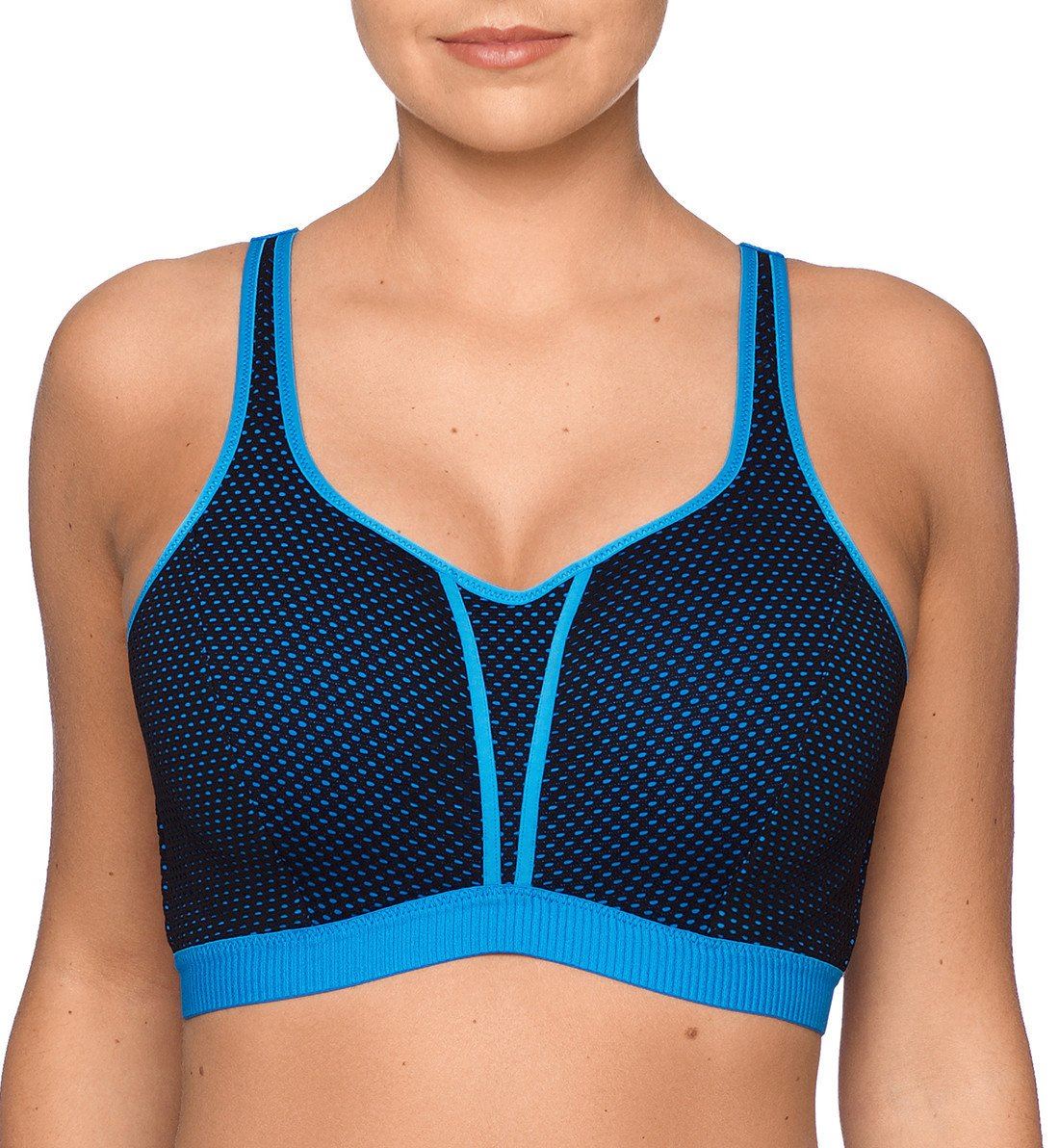 PrimaDonna Sport The Mesh Padded Underwire Sports Bra (600-0216),32C,Blue Crush - Blue Crush,32C