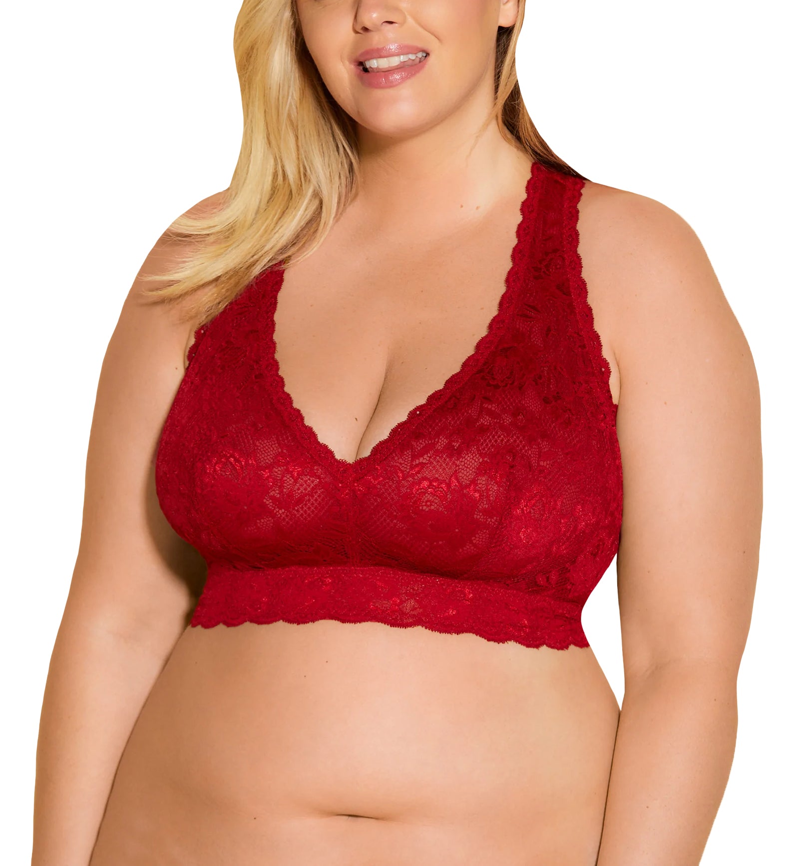 Cosabella NSN ULTRA CURVY Racie Racerback Bralette (NEVER1353),XS,Sindoor Red - Sindoor Red,X-Small