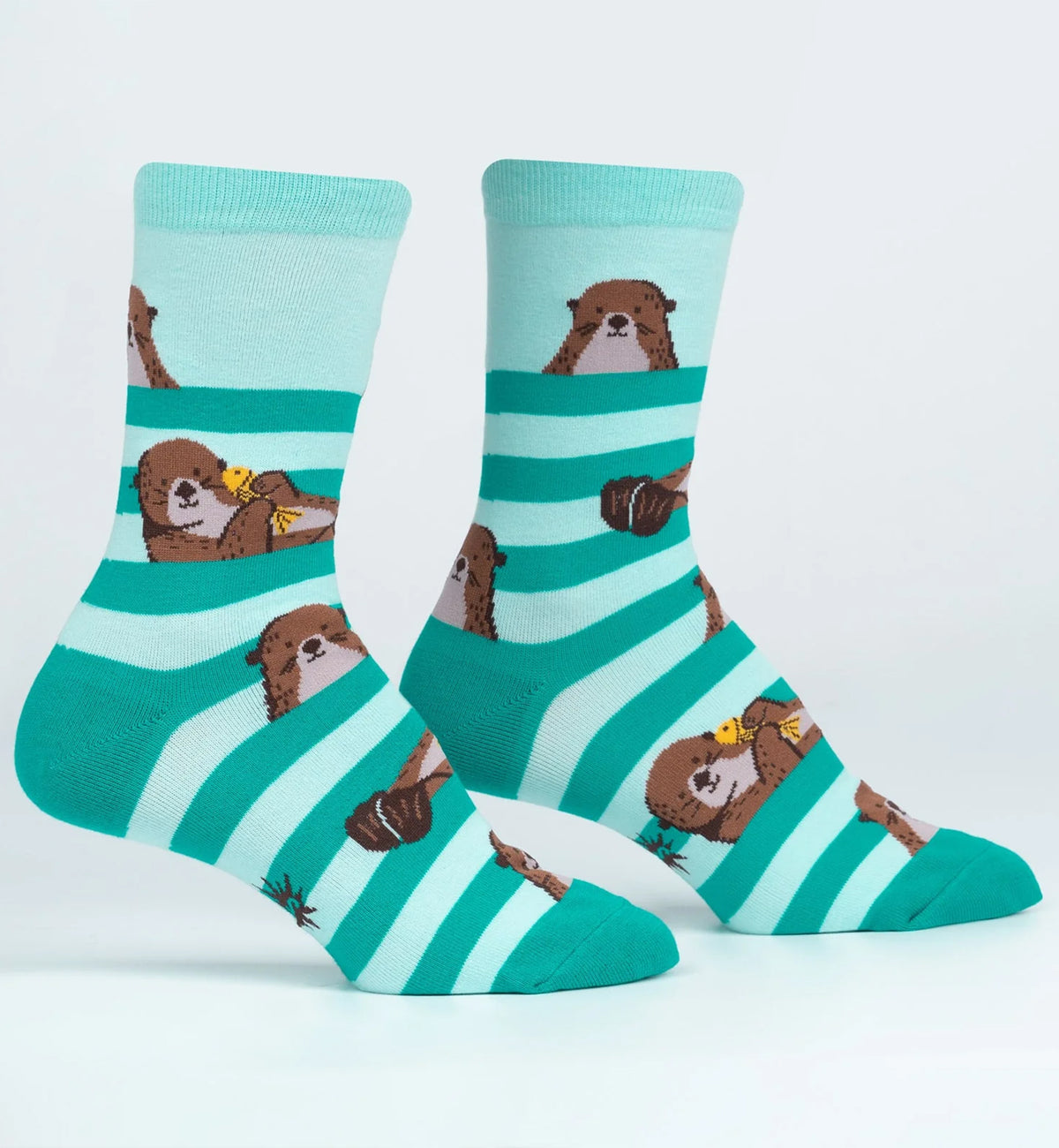 SOCK it to me Women's Crew Socks (W0393),My Otter Foot - My Otter Foot,One Size