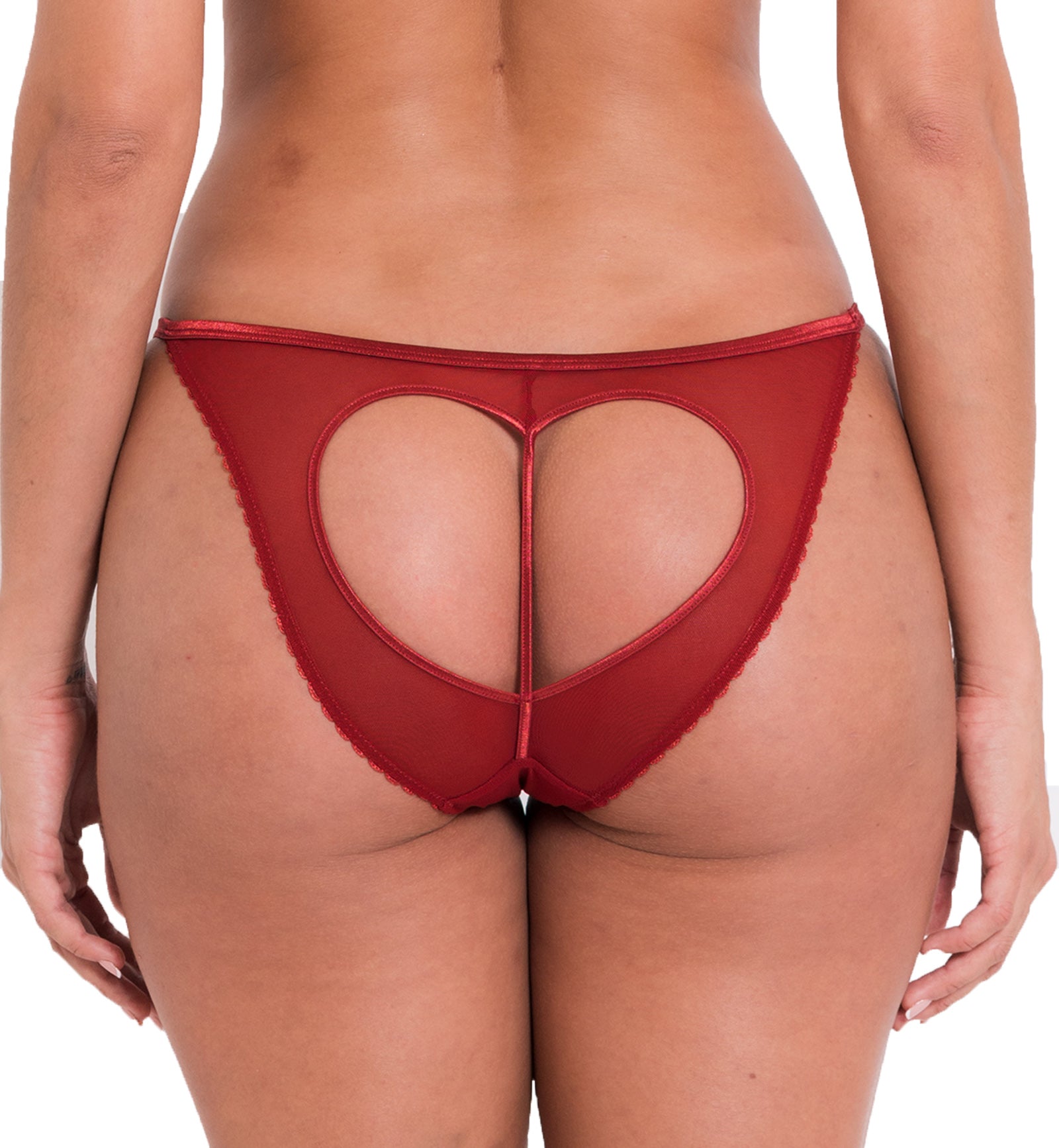 Scantilly by Curvy Kate Key to My Heart Bare Faced Brief (ST034210),Small,Rouge - Rouge,Small