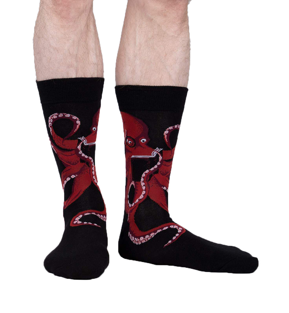 SOCK it to me Men's Crew Socks (MEF0469-1),The Octive Reader (Black) - The Octive Reader (Black),One Size
