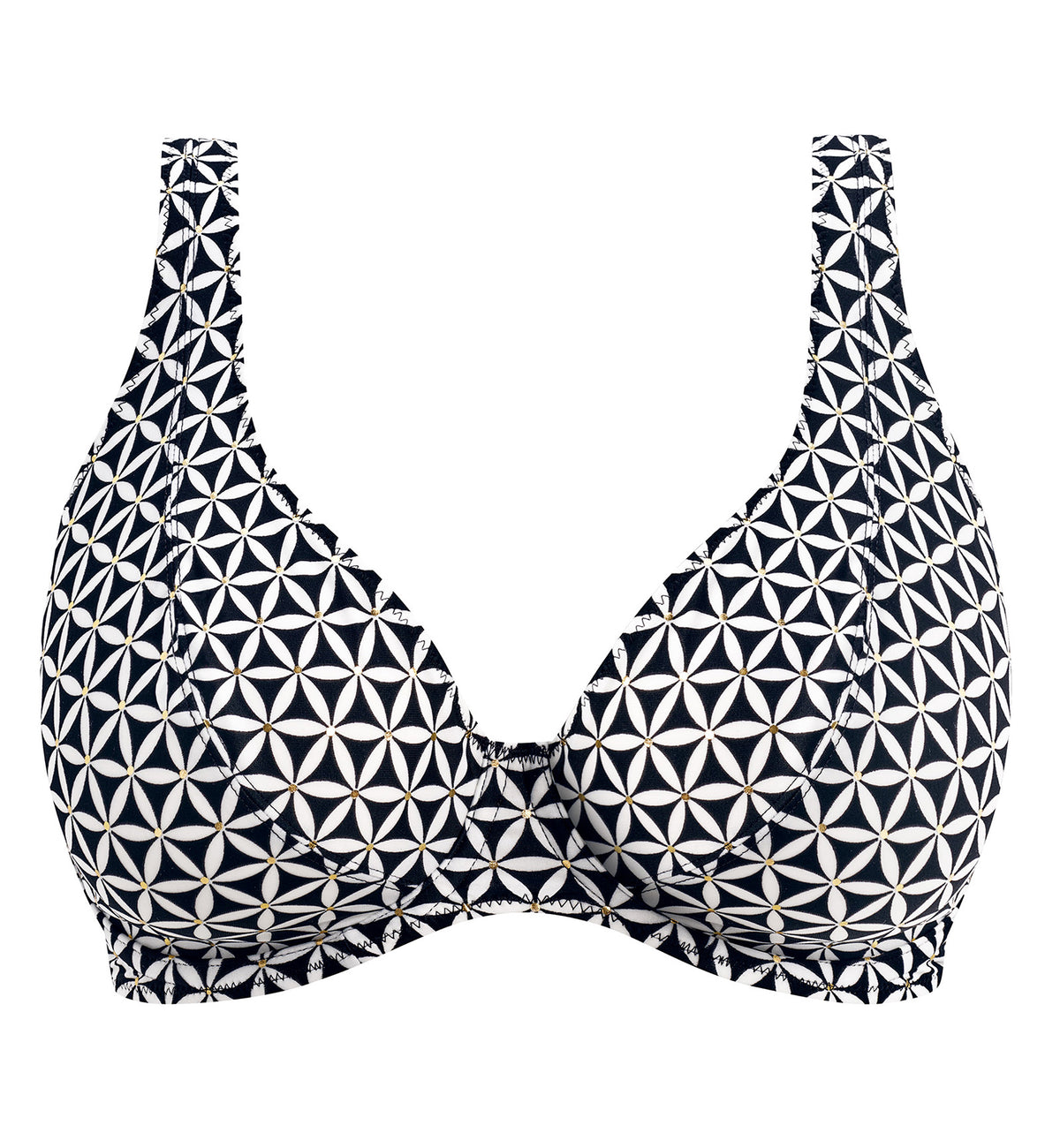 Freya Koh Tao High Apex Underwire Bikini Top (207213),28F,Black - Black,28F