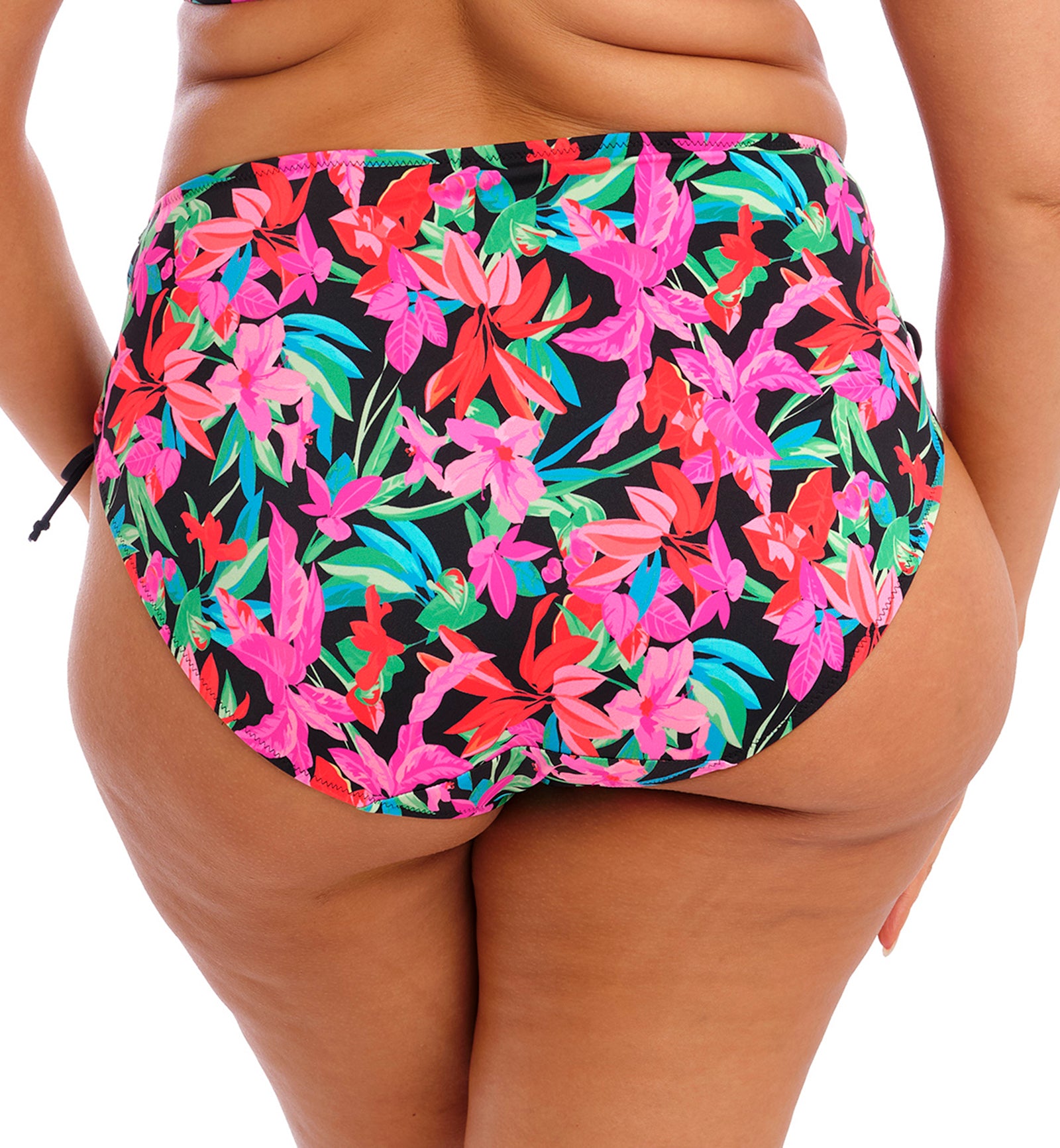 Elomi Savaneta Mid Rise Strappy Swim Brief (ES801370),UK 22,Black - Black,UK 22