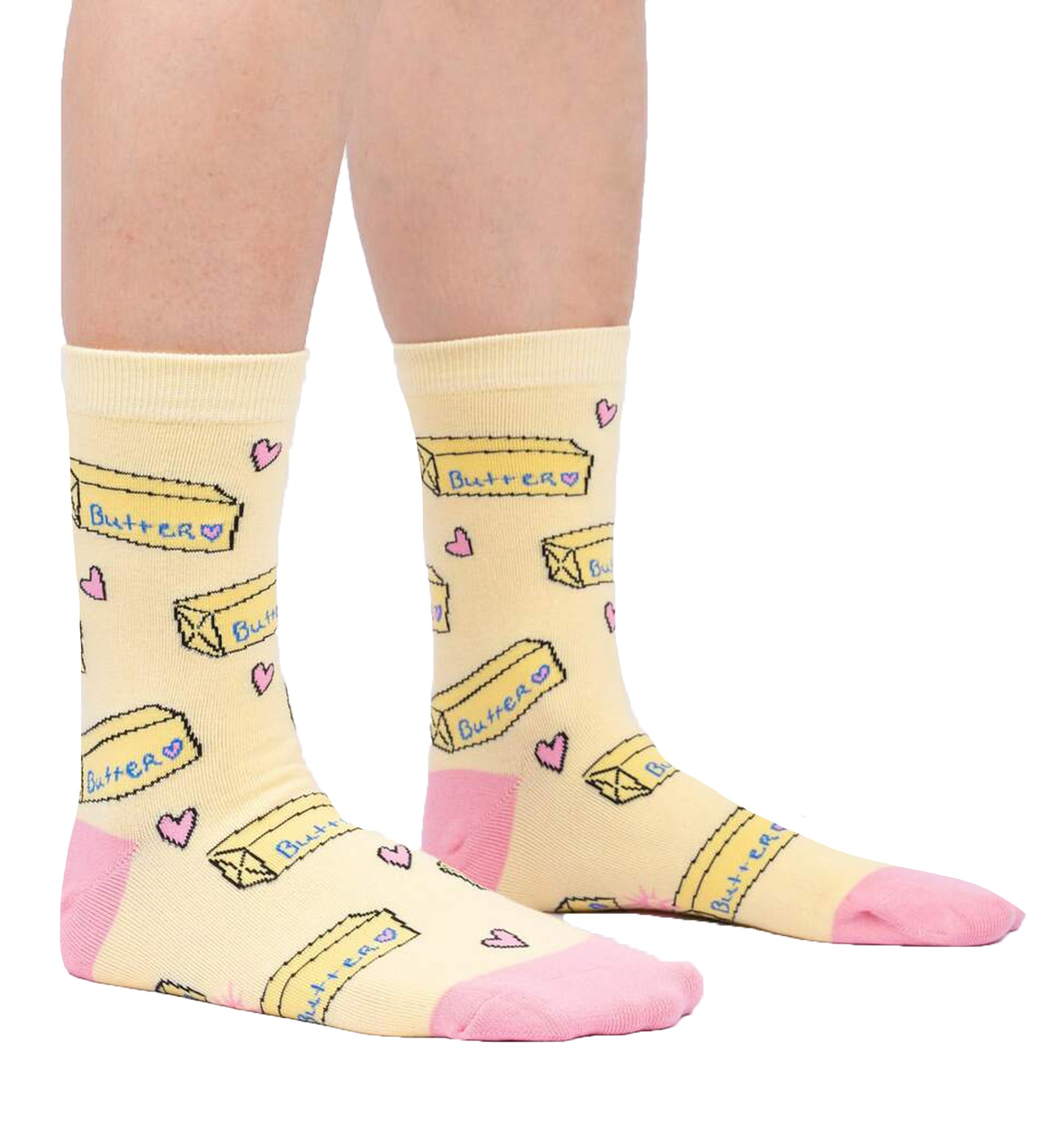 SOCK it to me Women's Crew Socks (W0433),Butter Me Up - Butter Me Up,One Size