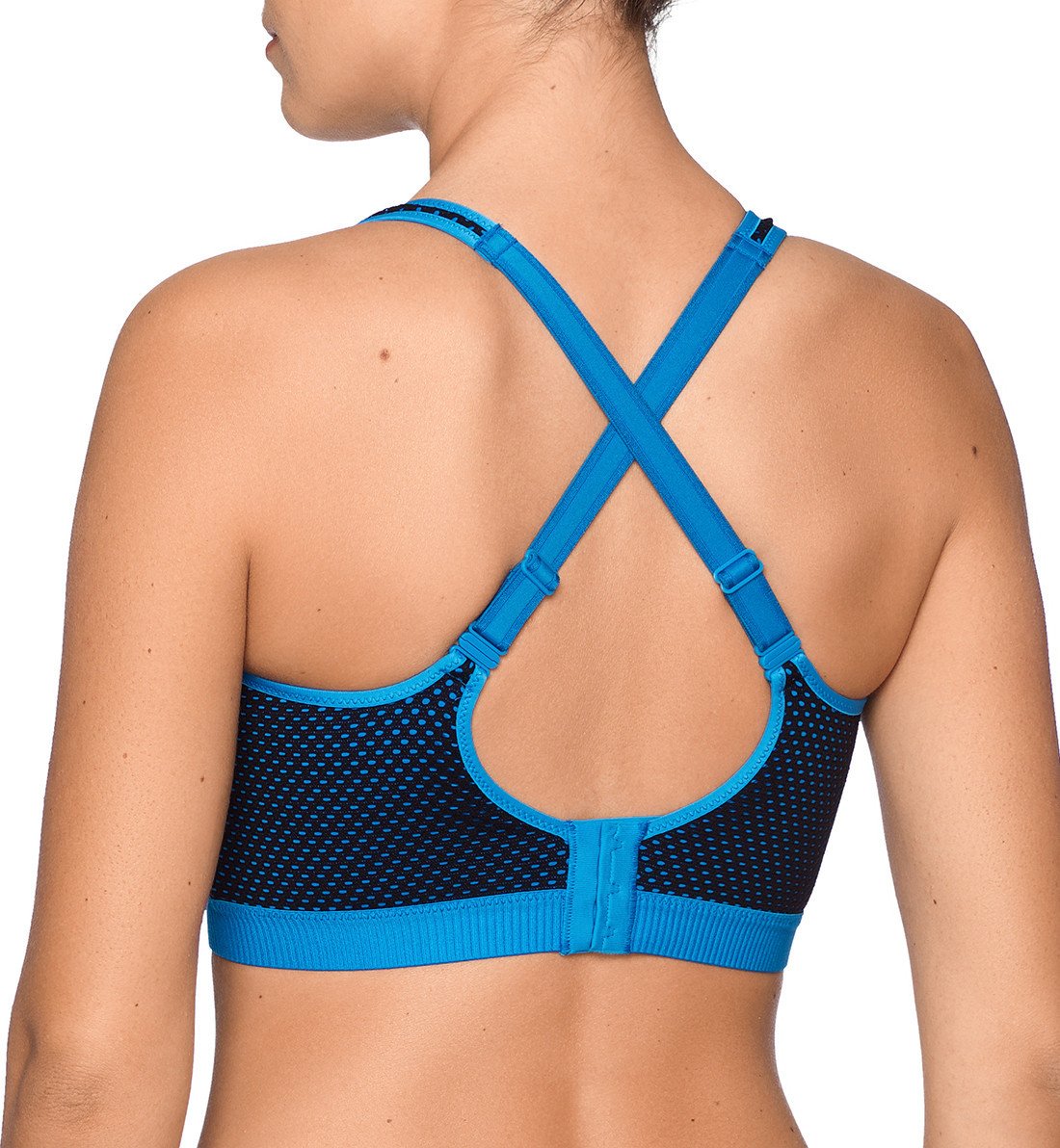 PrimaDonna Sport The Mesh Padded Underwire Sports Bra (600-0216),32C,Blue Crush - Blue Crush,32C
