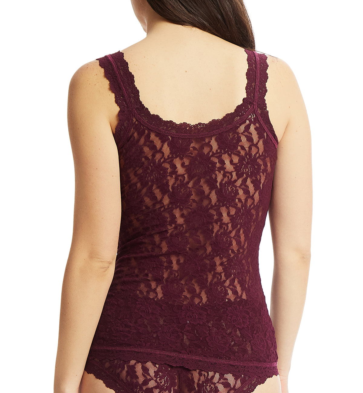 Hanky Panky Signature Lace Unlined Camisole (1390LP),XS,Dried Cherry - Dried Cherry,XS
