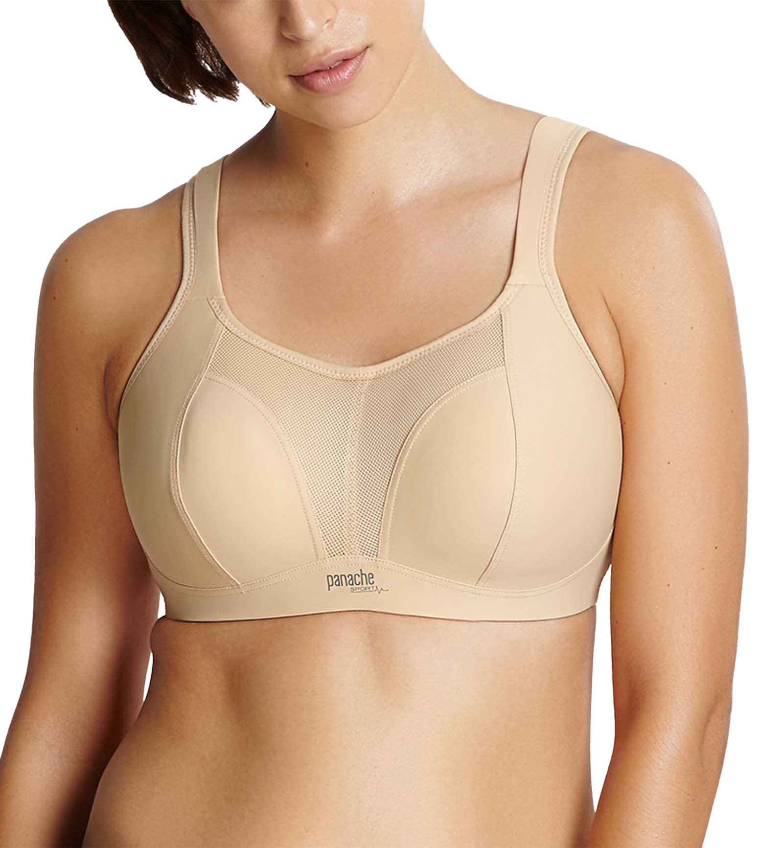 Panache Boundless Racerback Non-Wire Sports Bra (7341),28E,Latte - Latte,28E