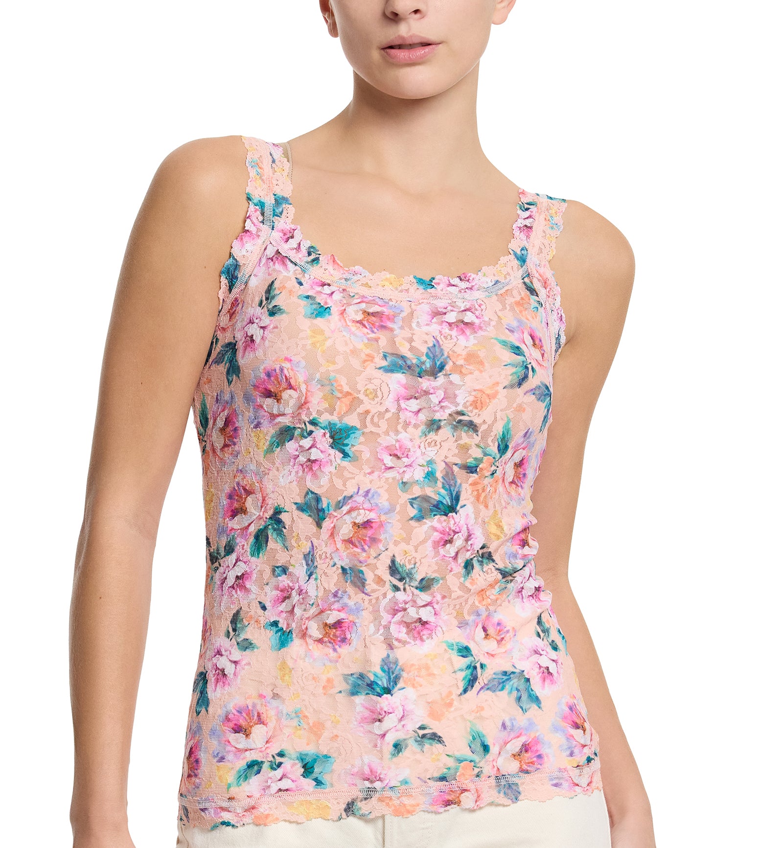 Hanky Panky Signature Lace Printed Unlined Camisole (PR1390L),XS,Buy Myself Flowers - Buy Myself Flowers,XS