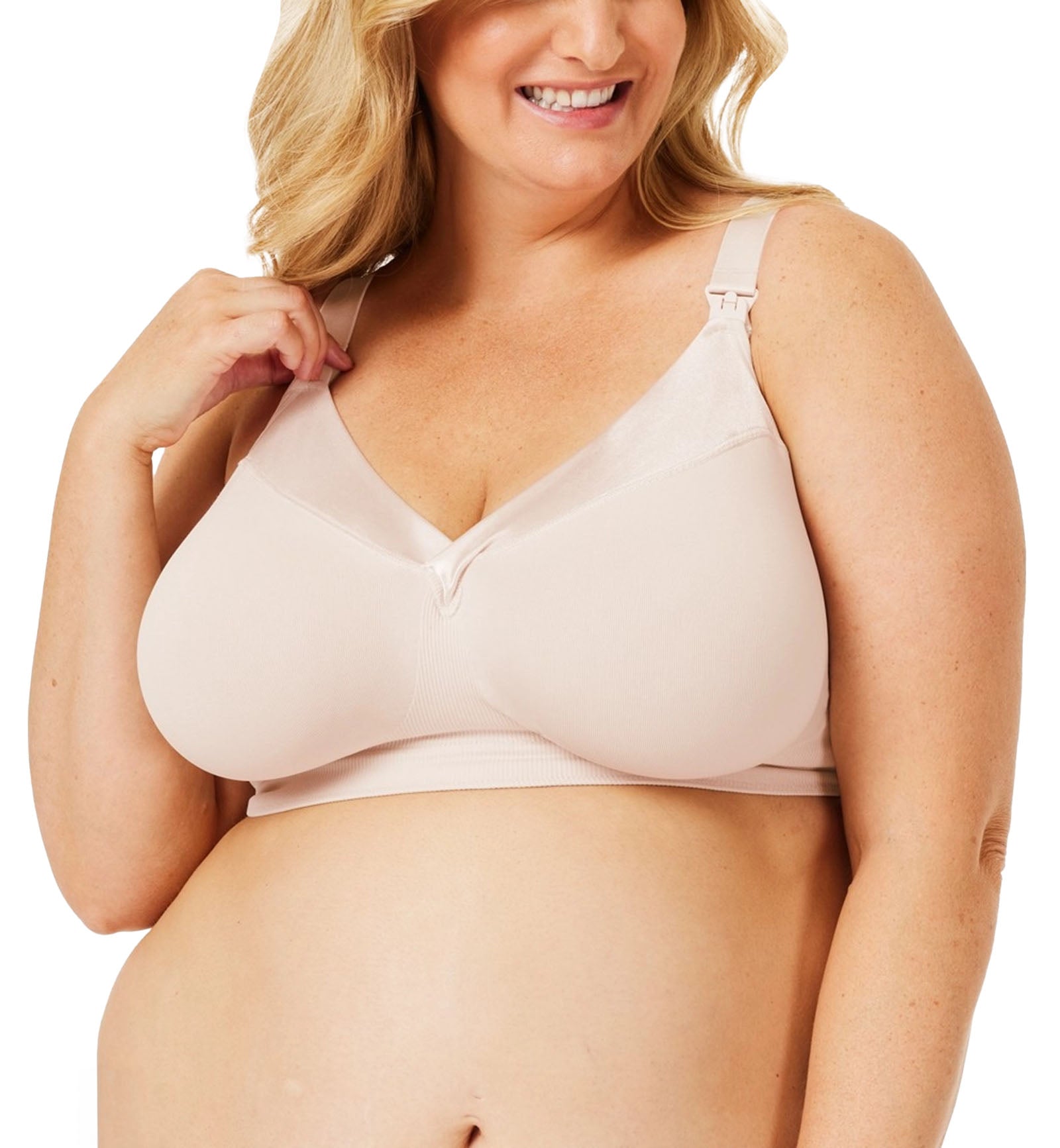 Cake Ribbon Candy Wire-free Nursing Bra (27-8017),XS,Stone - Stone,XS