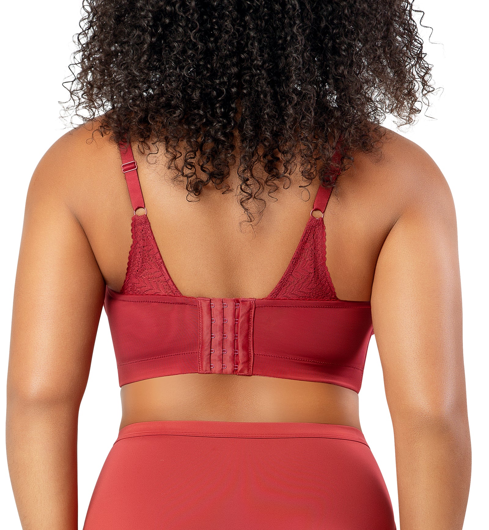 Parfait Mia Lace Wireless Longline Bralette (P5951),30D,Rio Red - Rio Red,30D